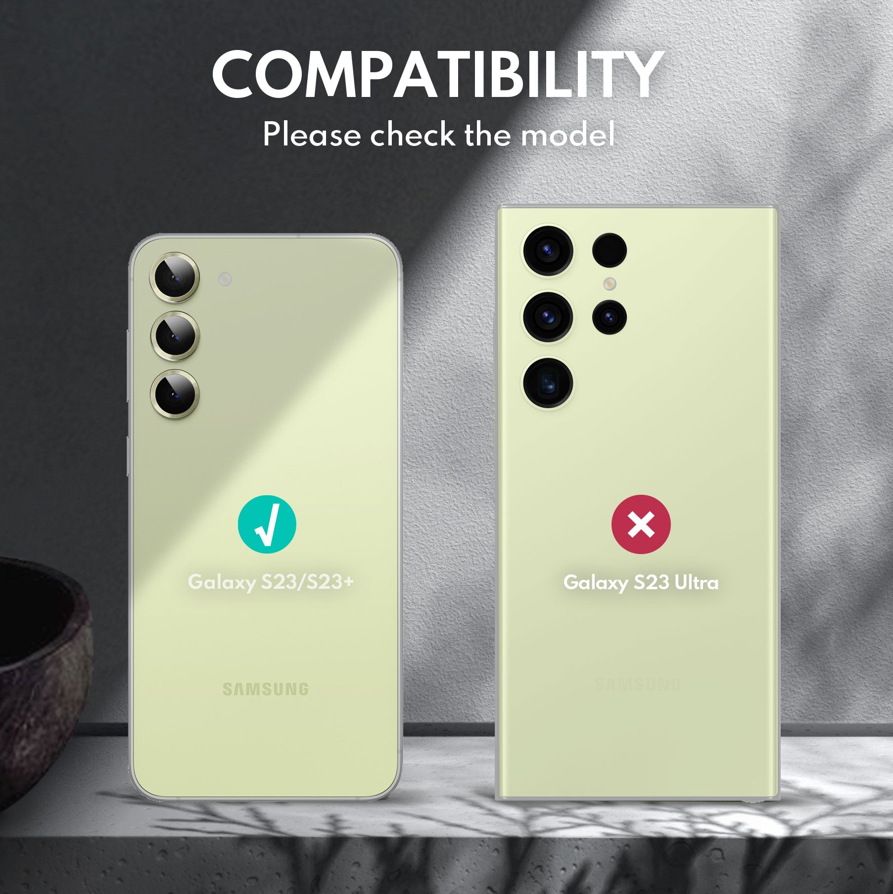 Premium Tempered Glass Camera Lens Protector for Samsung Galaxy S23 & S23 Plus - Mint Green | Scratch-Resistant, HD Clarity | Perfect for Outdoor Photography & Daily Protection