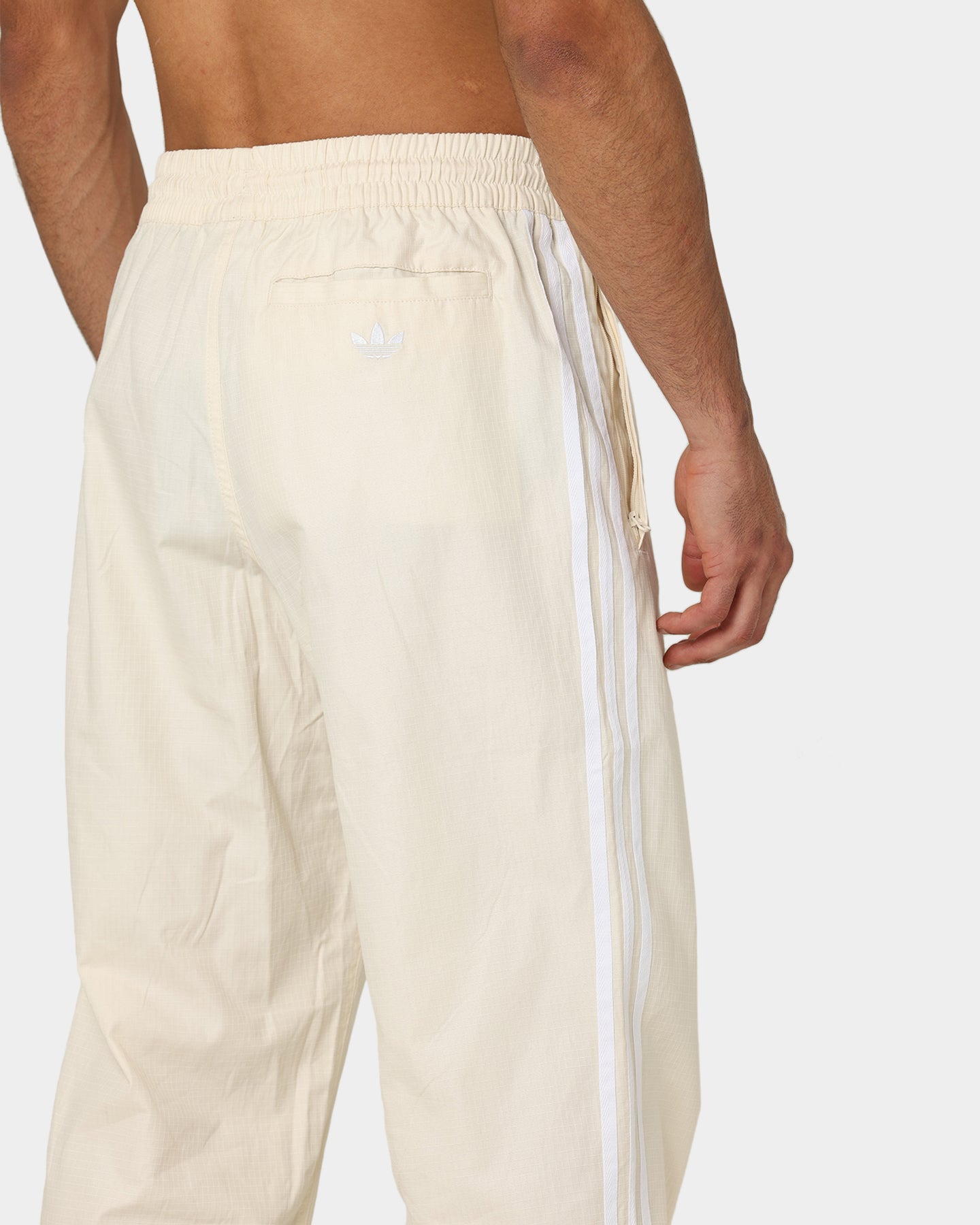 Adidas Originals Relaxed Fit Work Pants for Men - Wonder White | Comfortable Casual Office Wear & Street Style Fashion