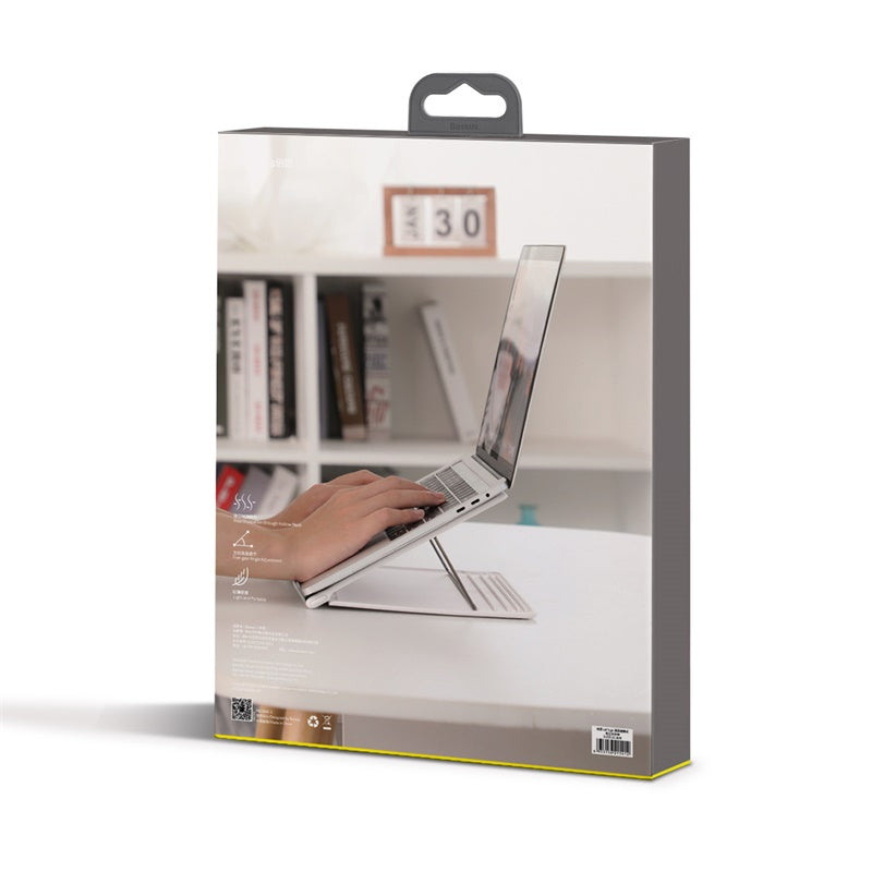 Baseus Adjustable Laptop Stand - Portable Ergonomic Aluminum Computer Riser for MacBook, iPad & Notebook - Perfect for Home Office, Work & Study