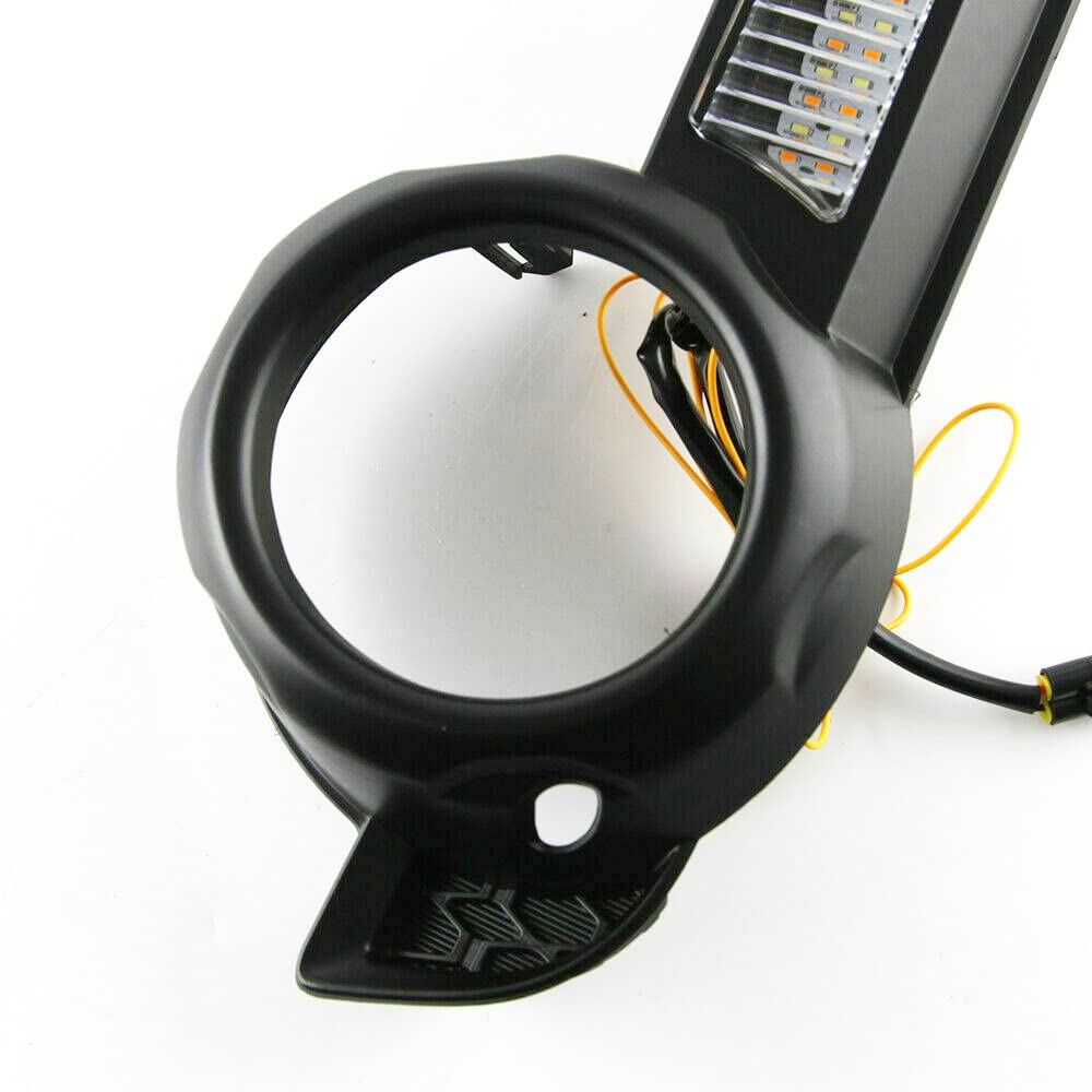 2PCS LED DRL Daytime Running Lights with Dynamic Turn Signal - Compatible with Toyota 4Runner 2013-2021 - White & Yellow Fog Lamps for Enhanced Visibility & Safety (Perfect for Night Driving & Bad Weather Conditions)