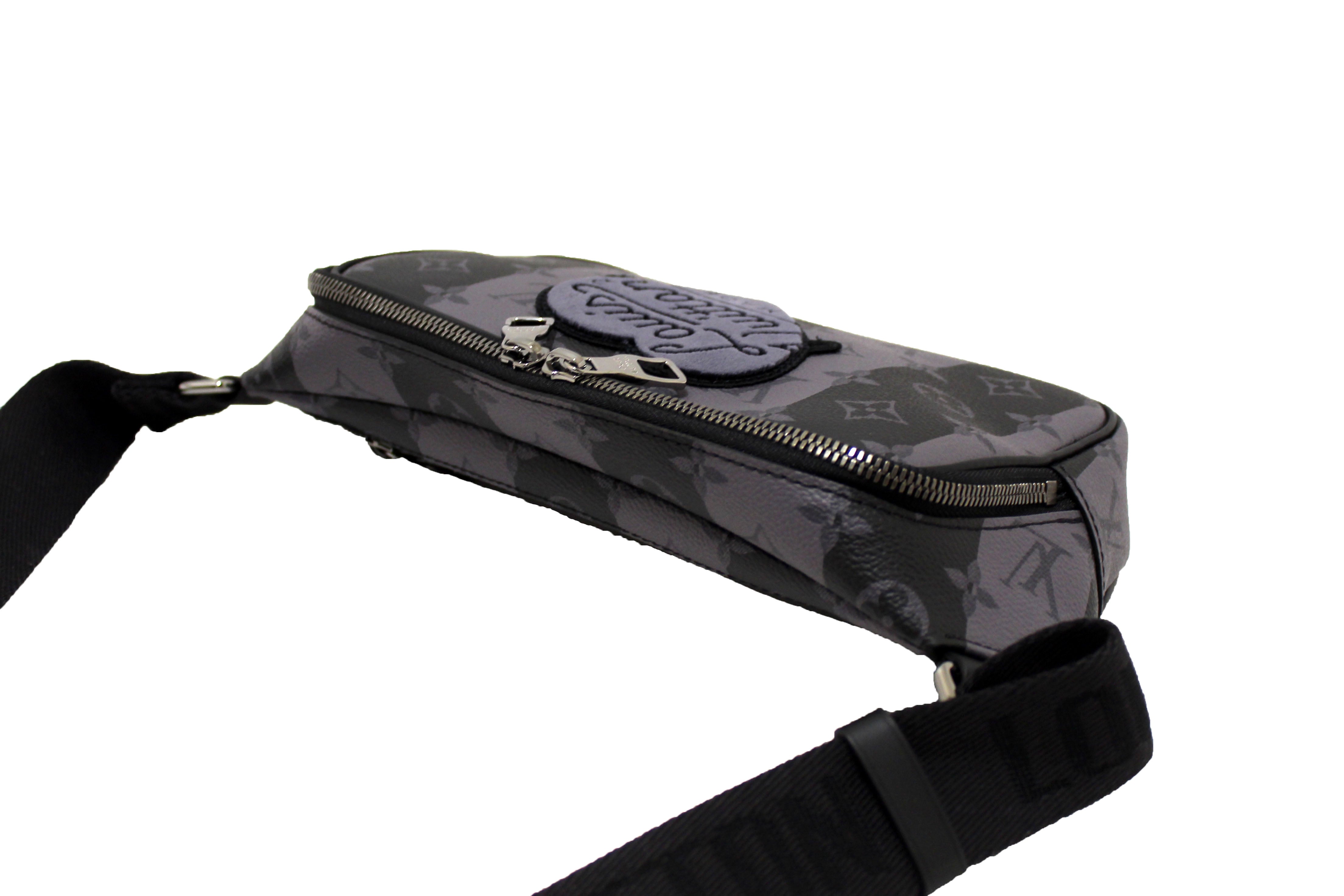 Authentic Louis Vuitton x NIGO Monogram Eclipse Striped Canvas Crossbody Sling Bag - Luxury Designer Shoulder Bag for Men, Perfect for Travel, Work & Everyday Use