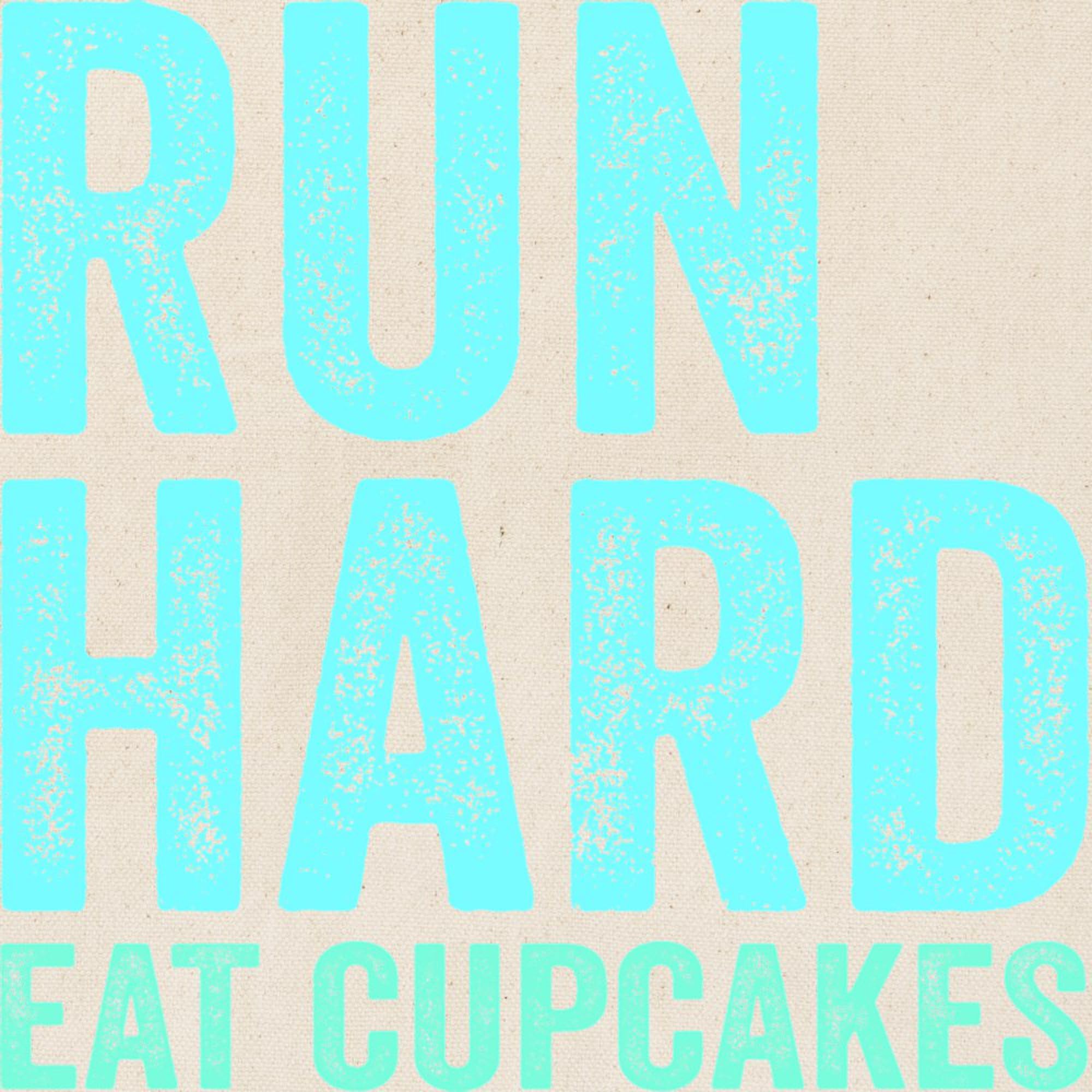 Run Hard Eat Cupcakes Canvas Tote Bag - Eco-Friendly Reusable Shopping Bag for Gym, Work & Groceries | Natural Cotton Carryall for Women & Men