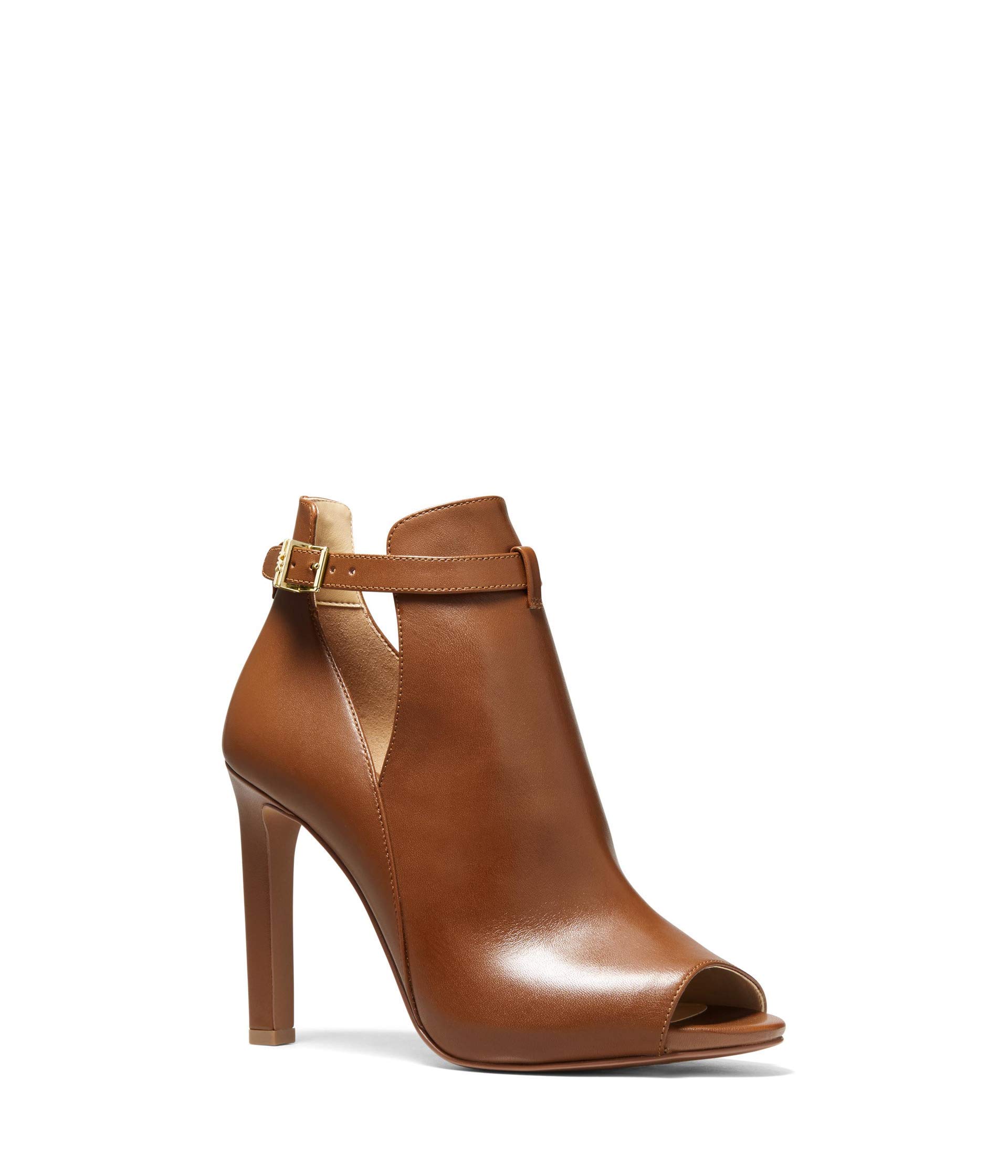 Michael Kors Lawson Open Toe Luggage Sandals Size 9.5 for Women | Comfortable Summer Dress Shoes for Casual Outings & Beach Vacations