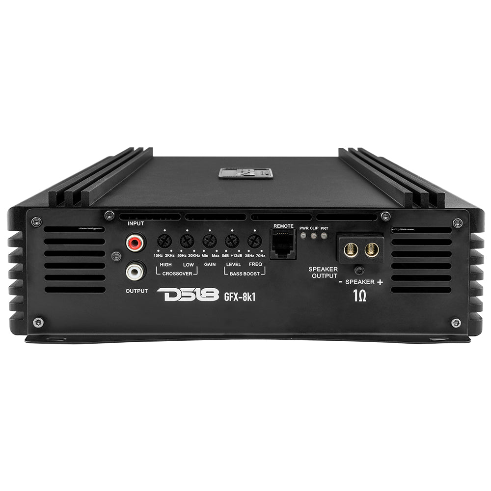 PRO 1 Channel Full Range Class D Amplifier 8000 Watts RMS @ 1 Ohm - High Power Car Audio Amp for Subwoofers & Sound Systems
