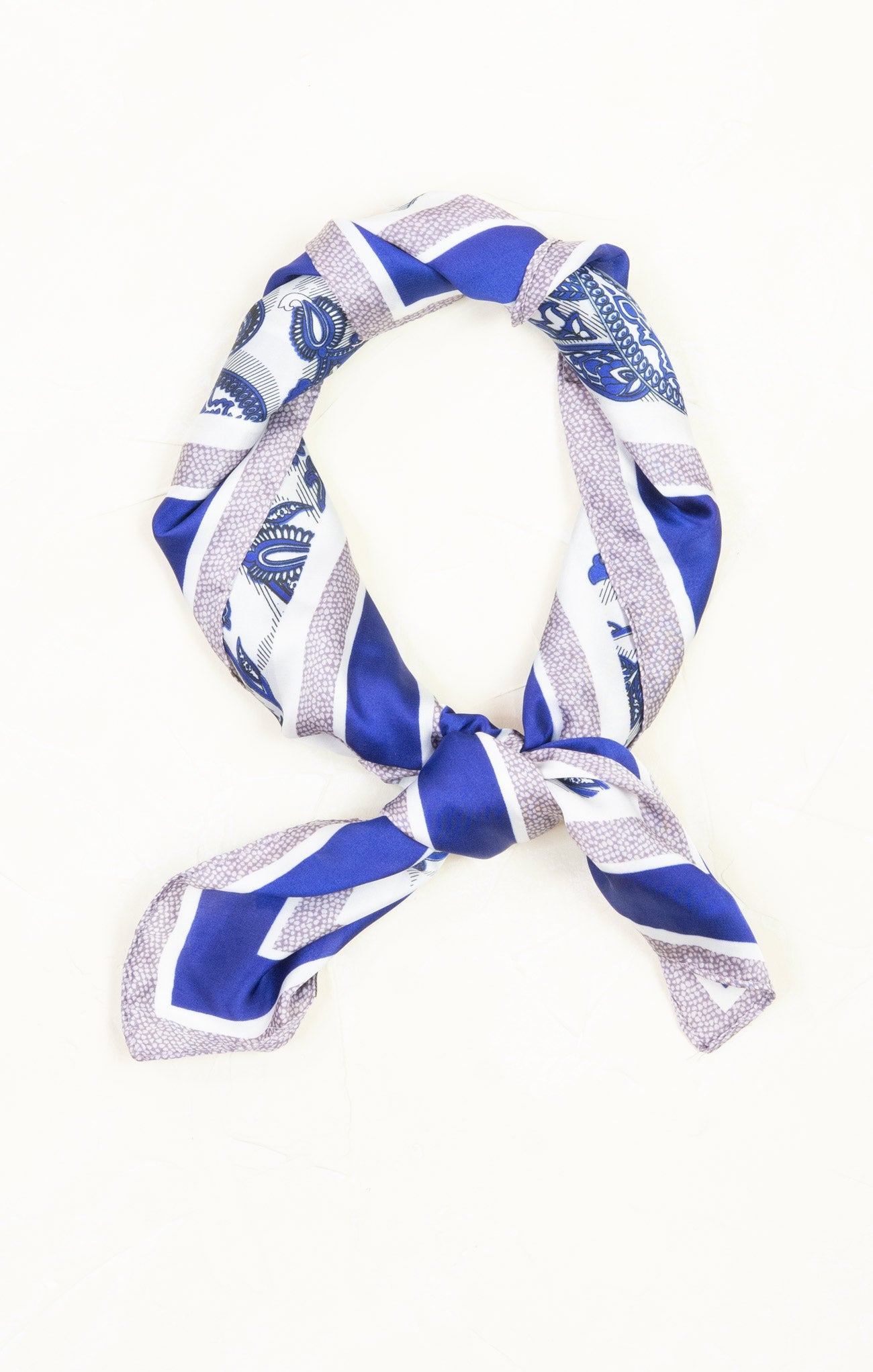Classic Navy Blue Silk Square Bandana Scarf - Elegant Fashion Accessory for Women & Men - Perfect for Neckwear, Headwear, Hair Tie & Gift Giving