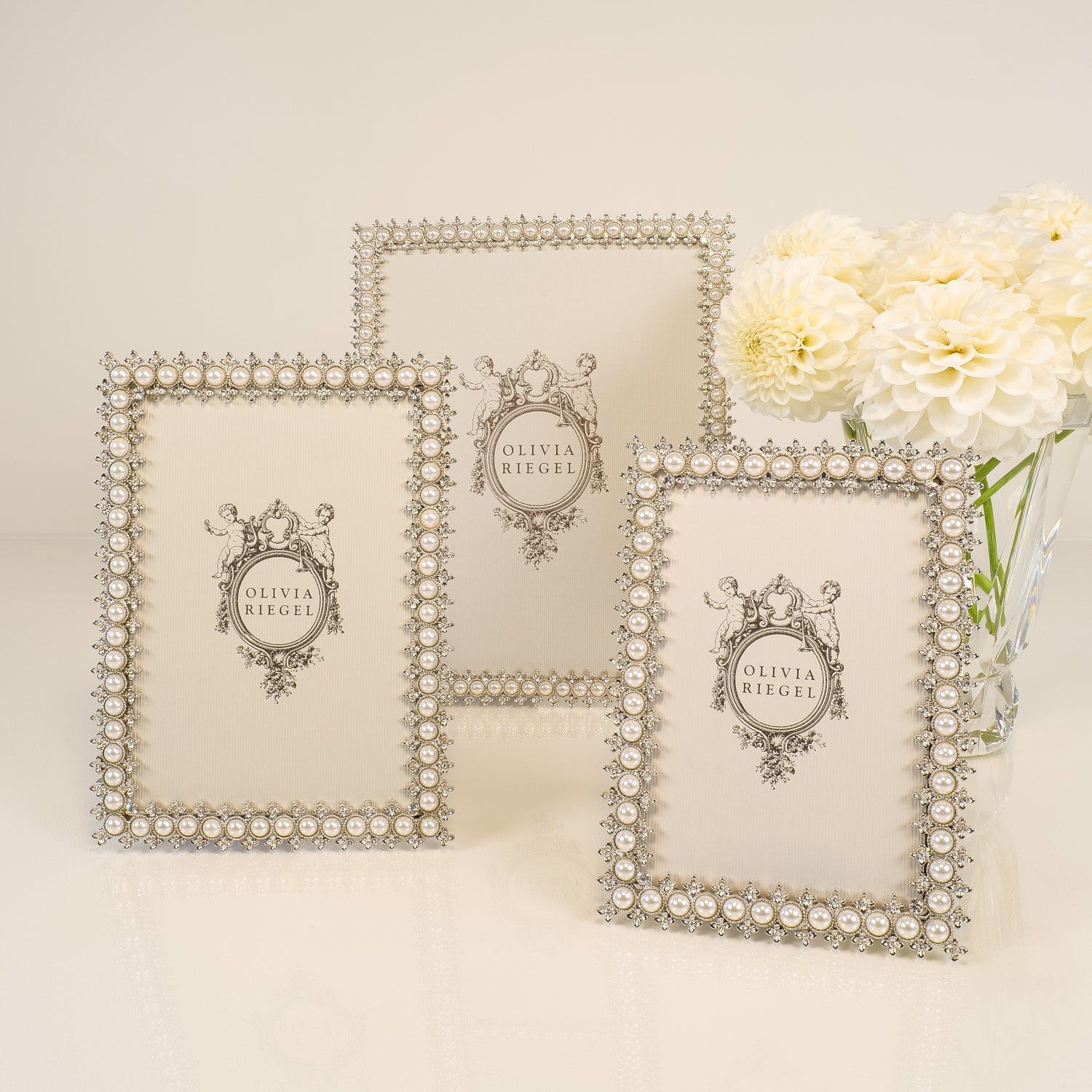 Elegant Crystal & Pearl Photo Frame - Perfect for Wedding, Anniversary, and Home Decor Gifts