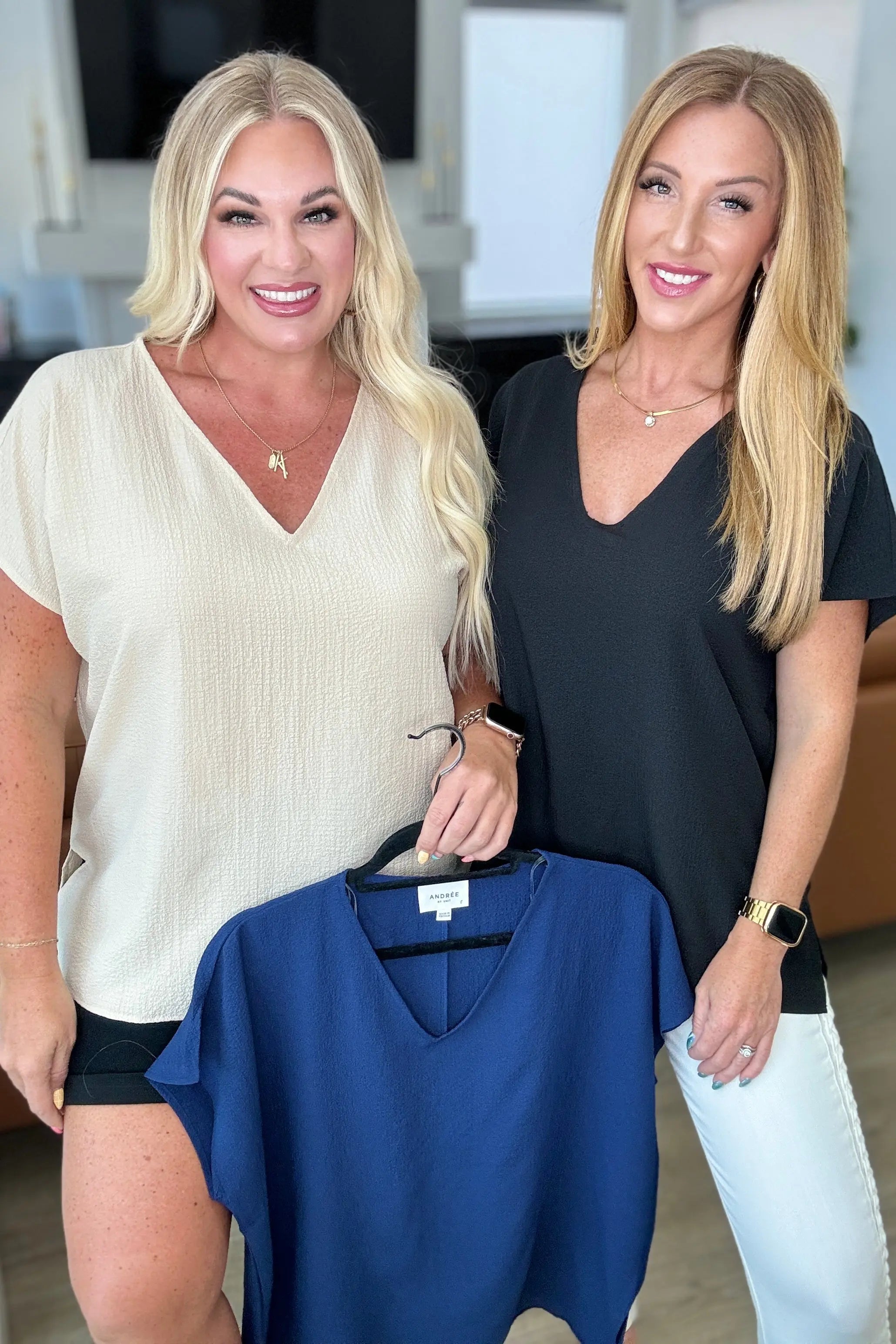 Let Me Be Your Wings V Neck Top - Black Women's Casual T-Shirt for Everyday Wear & Layering | Perfect for Work, Dates, and Outings