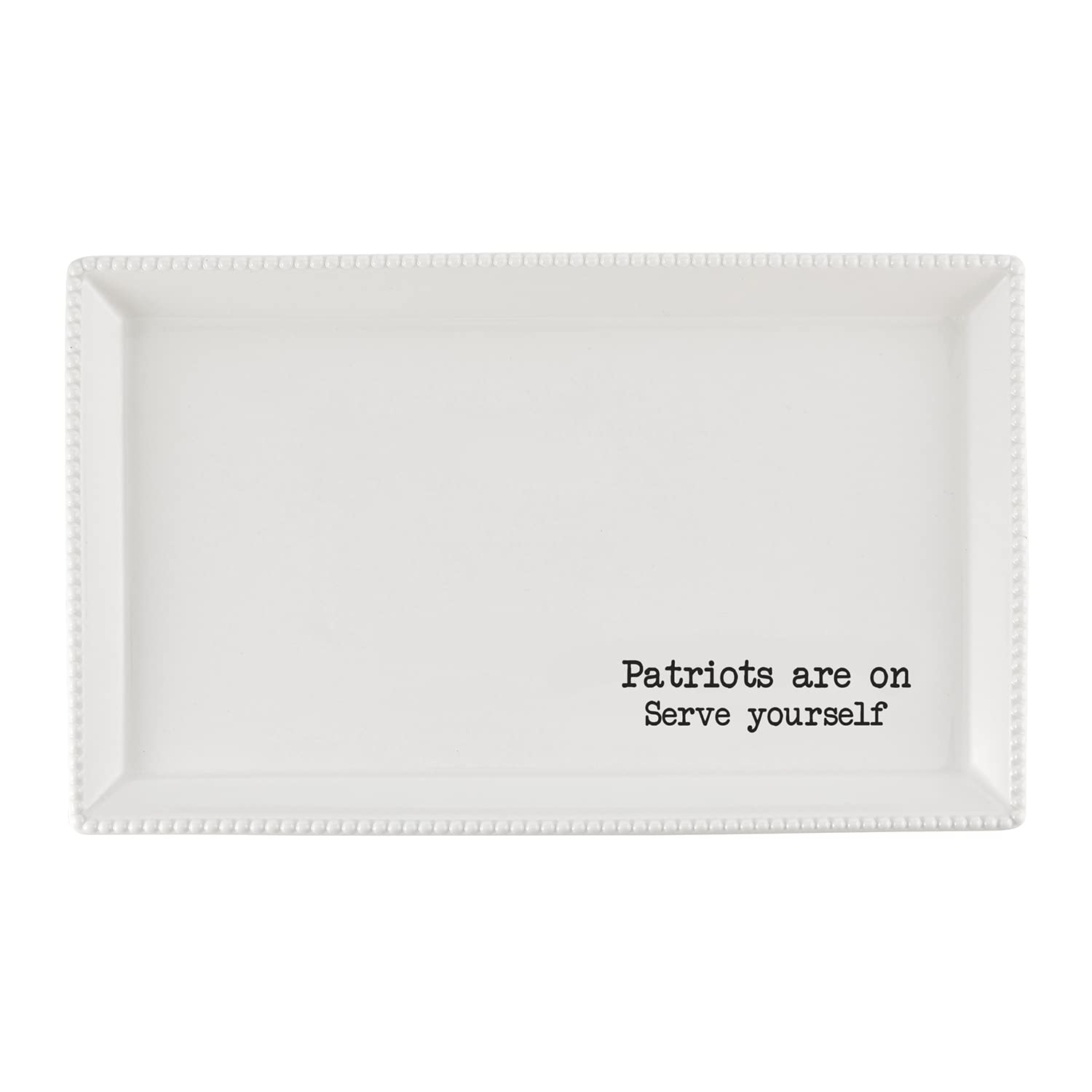 47th & Main New England Patriots Themed Ceramic Serving Platter - Perfect for Game Day Snacks, Football Parties, and Sports Fan Gifts