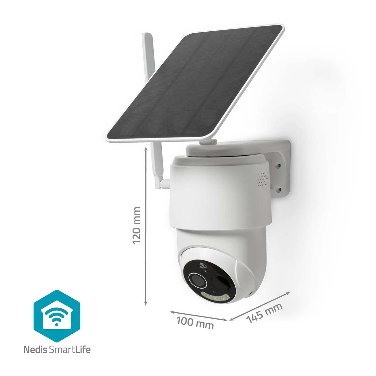 SmartLife Outdoor PTZ Security Camera with WiFi, Solar Panel & Battery - 360° Surveillance for Home, Yard & Business (Weatherproof, Night Vision) - Perfect for Monitoring Properties, Driveways & Backyards