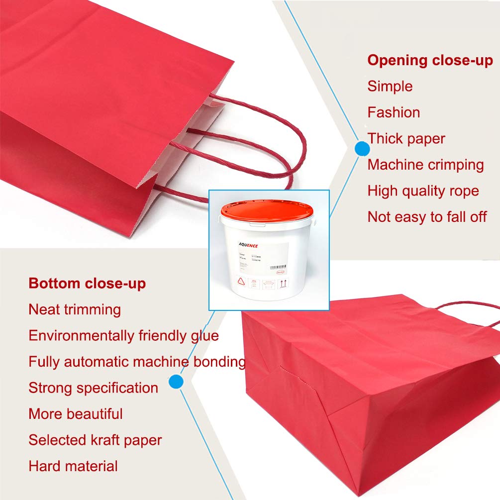 AZOWA Small Kraft Paper Gift Bags with Handles - 5 x 3.1 x 8.2 Inches, Rainbow Colors, 12 Pack - Perfect for Party Favors, Wedding Gifts, Birthday Presents & Retail Packaging