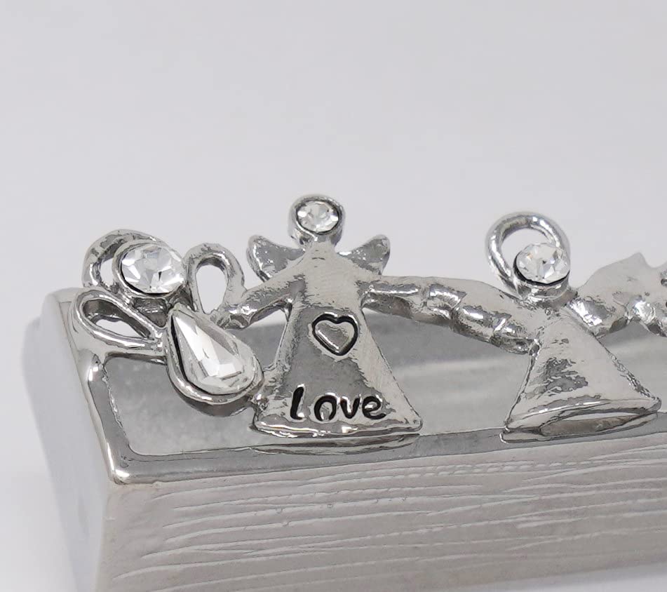 Echomerx Elegant Bejeweled Crystal Business Card Holder Stand for Women - Perfect for Office Desk, Reception & Professional Networking Events
