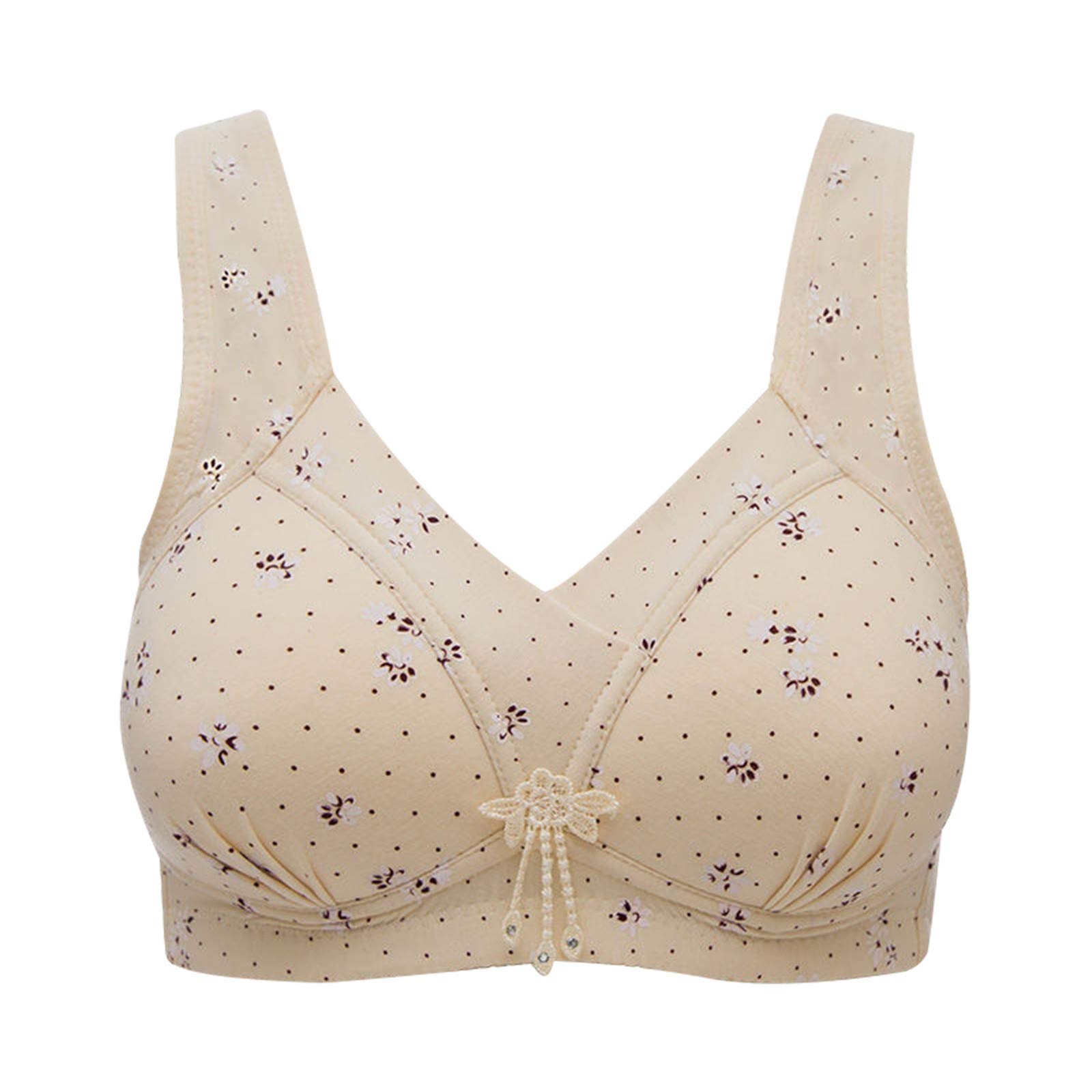 QTOCIO Wireless Comfort Bras for Women - Plus Size Bralette with Light Push Up Support, Soft Seamless Underwire-Free Bra for Everyday Wear | Perfect for Work, Yoga & Lounge Wear