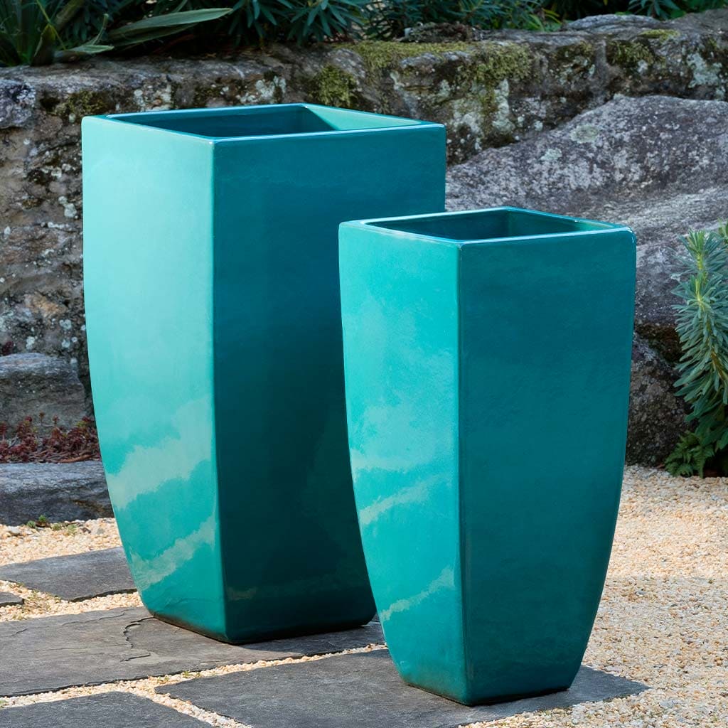 Campania International Karis Agave Planter Set of 2 - Modern Flower Pots for Indoor & Outdoor Decor, Patio, Garden, Balcony, and Home Décor