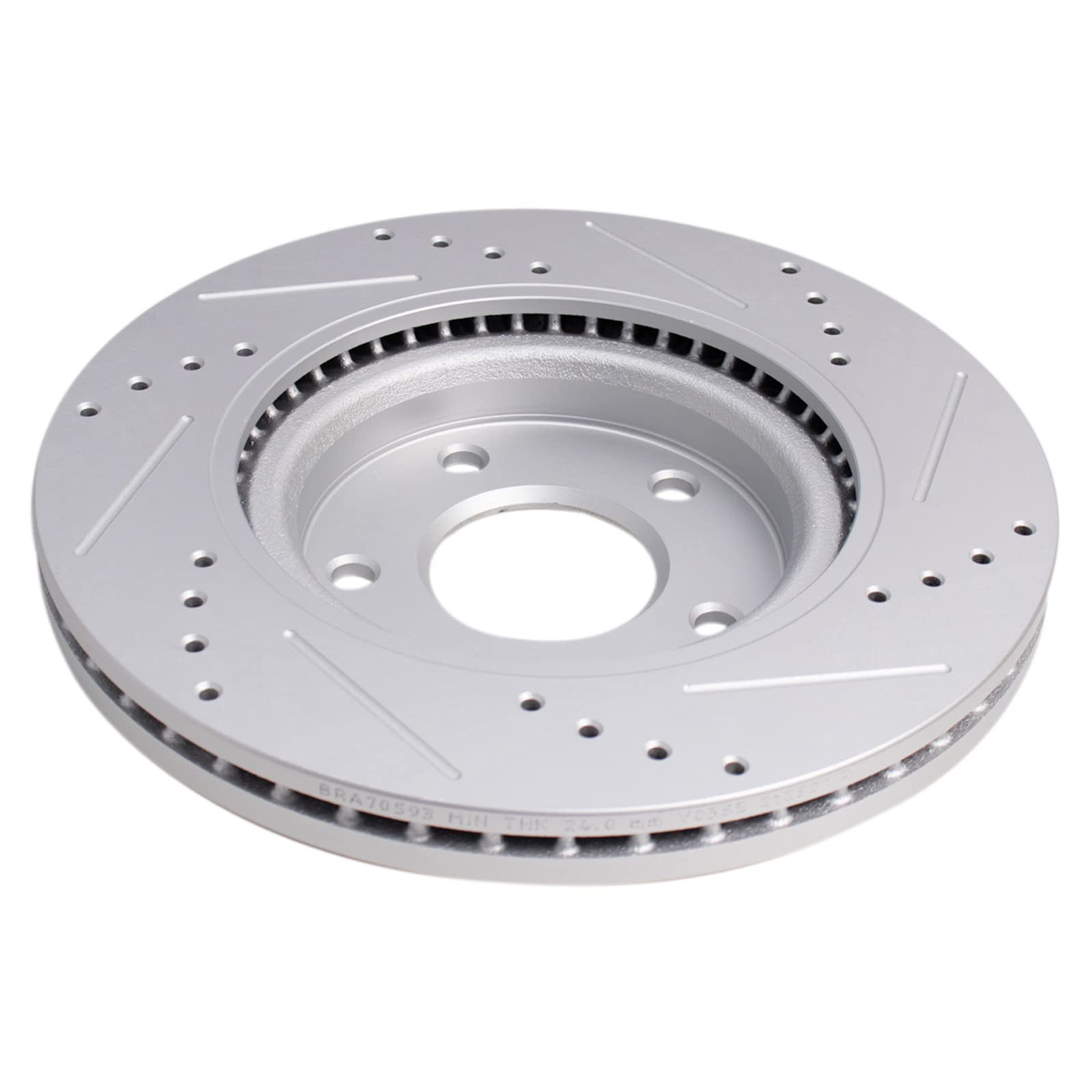 TRQ Front Performance Brake Pad & Rotor Kit - Semi-Metallic Vented Premium G-Coated - Compatible with 2017-2019 Nissan Sentra - Perfect for High-Performance Driving & Daily Commutes