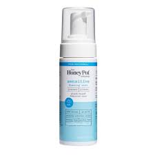 The Honey Pot Sensitive Foaming Wash Travel Size - Gentle Feminine Hygiene Spray for On-the-Go, Travel & Gym Use