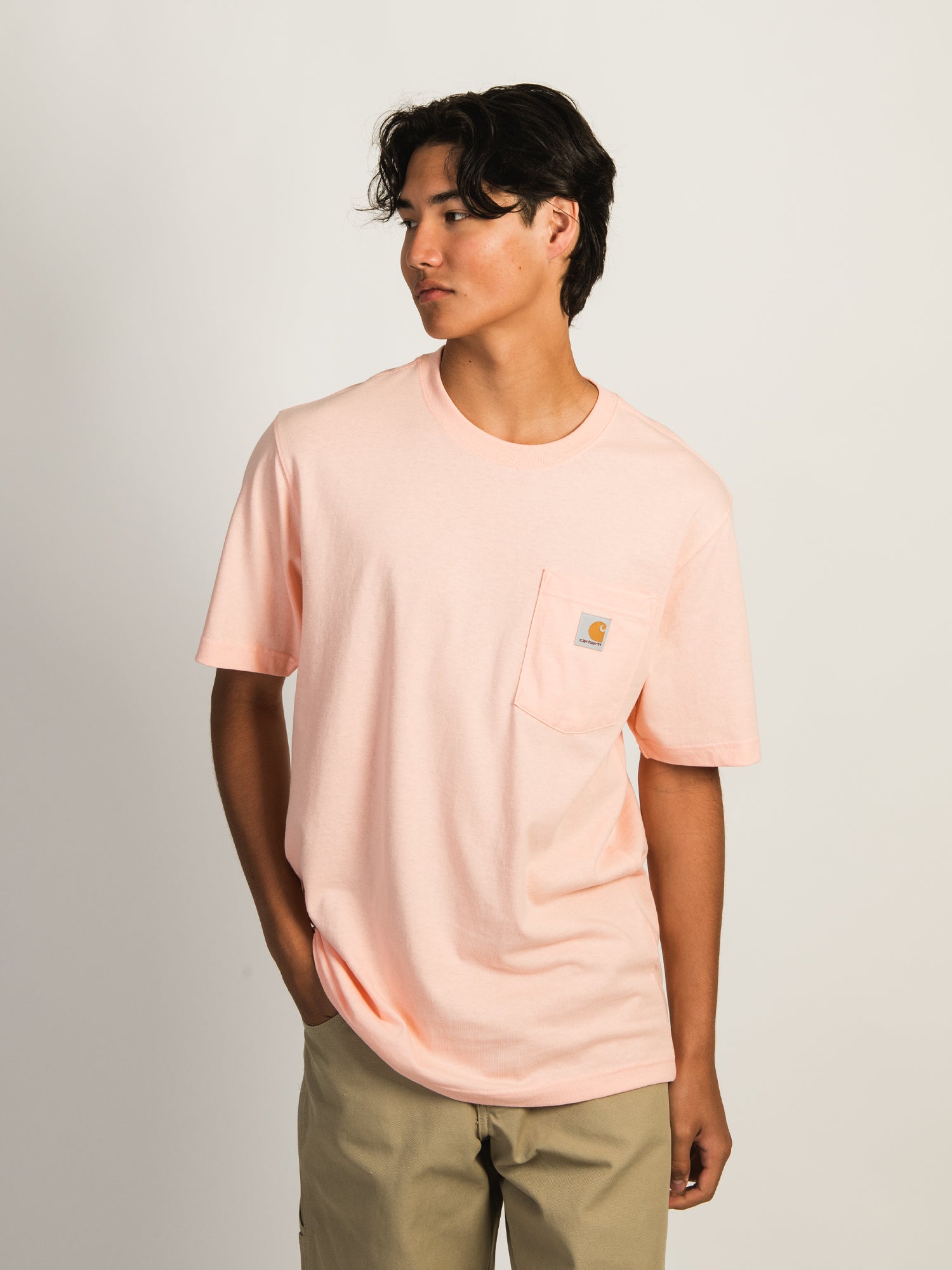 Carhartt Men's Workwear Short Sleeve Pocket T-Shirt - Durable Cotton Tee for Construction, Landscaping & Outdoor Work