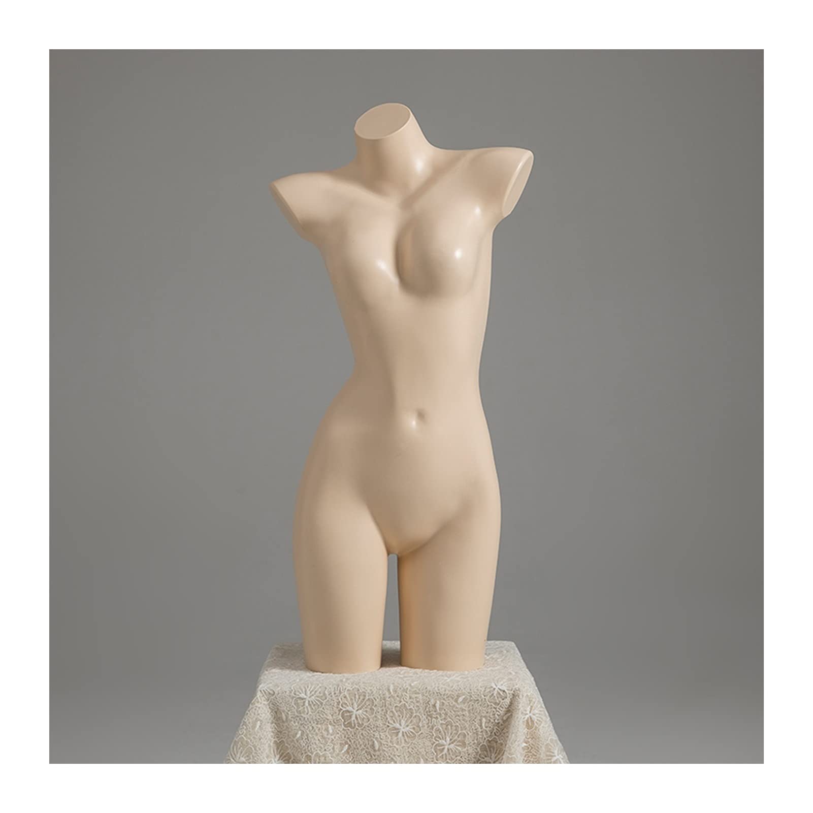 RT-OSXE Female Mannequin Torso - Display Bust for Lingerie, Swimwear & Fashion - Shop Fitting Manikin Body - 3 Color Options (Flesh-Colored) - Perfect for Boutique Displays, Window Dressing & Retail Visual Merchandising