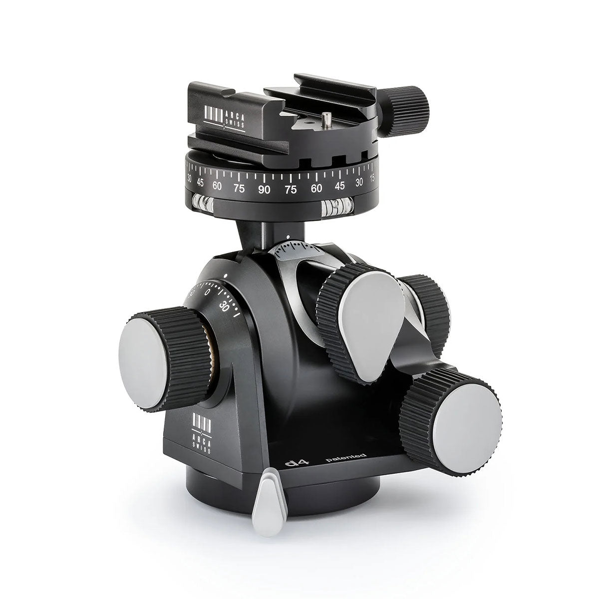 Arca Swiss d4 Geared Tripod Head with Classic Knob Quick Release - Precision Camera Positioning for Landscape & Studio Photography