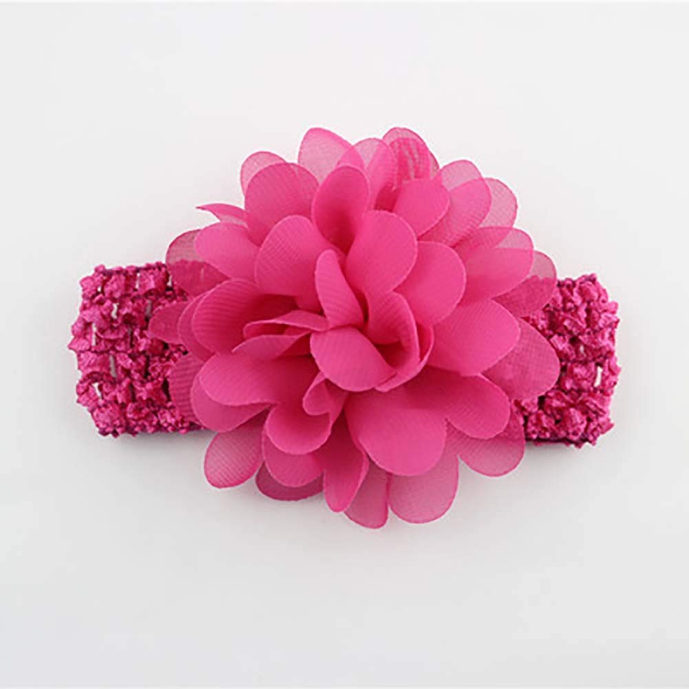 Soft Chiffon Flower Headbands for Baby Girls - Lace Hair Accessories for Newborns & Toddlers - Perfect for Photos, Parties & Everyday Wear