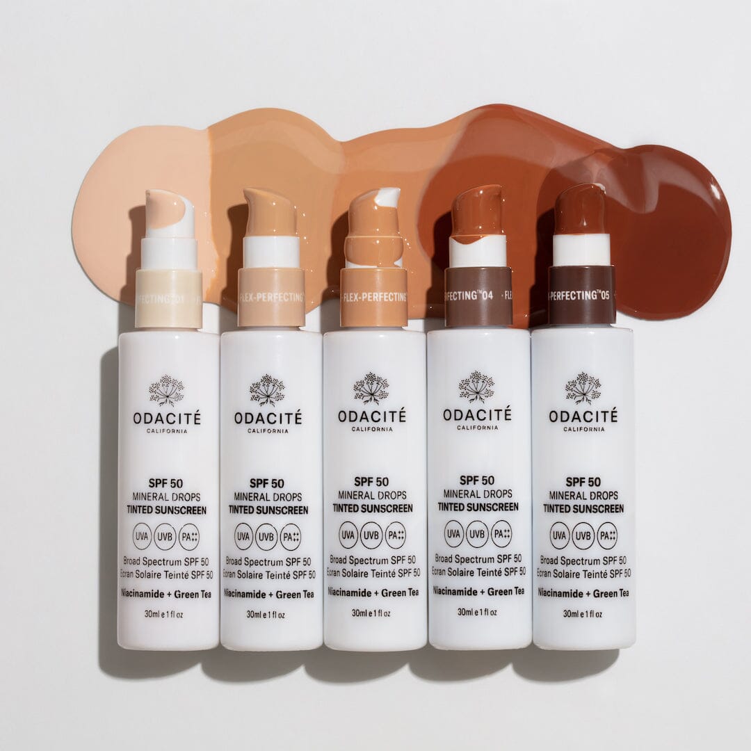 SPF 50 Flex Perfecting™ Mineral Drops Tinted Sunscreen - Oil-Free, Non-Greasy Face Sunscreen for Daily Protection | Perfect for Beach, Outdoor Activities & Sensitive Skin Care