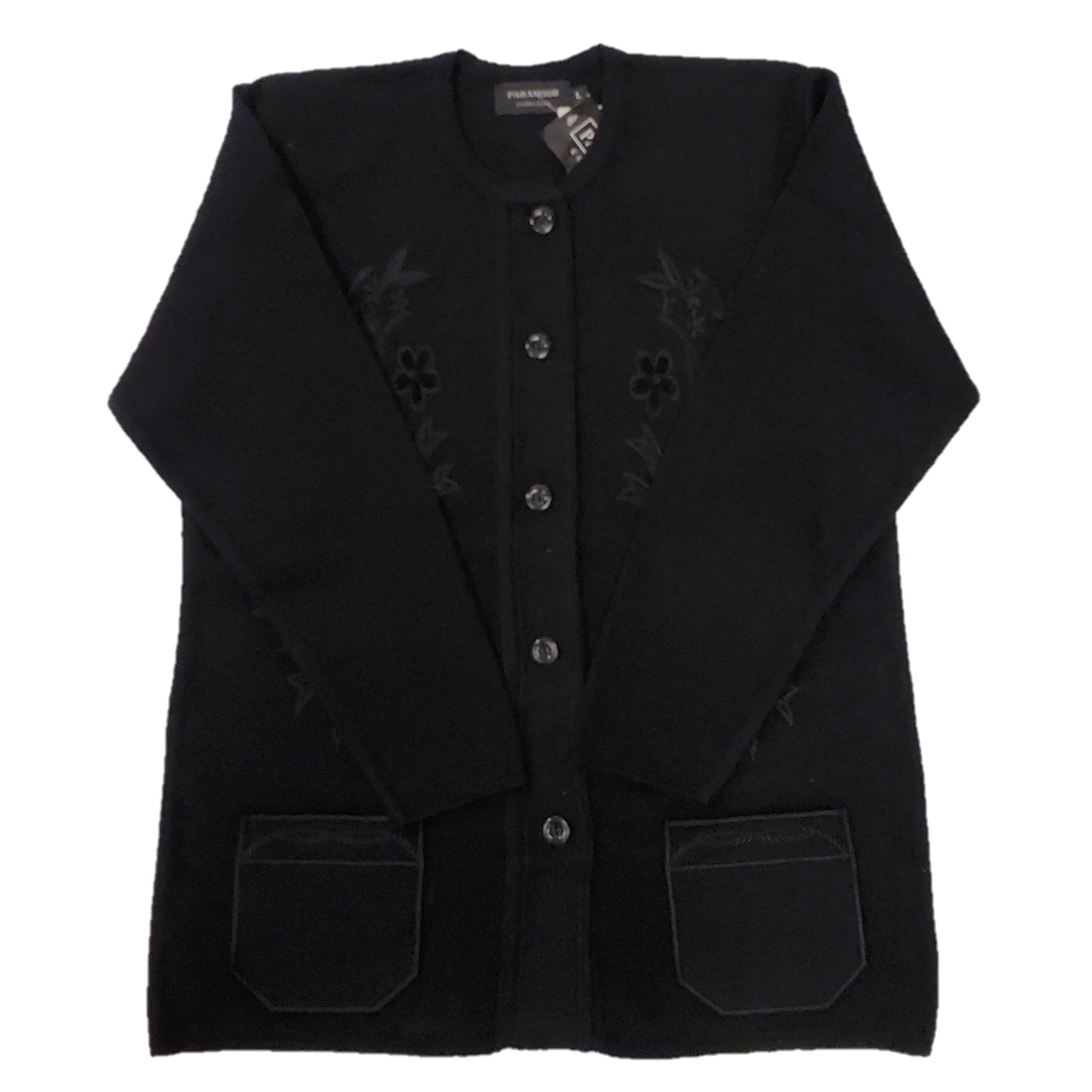 Women's Embroidered Cardigan Sweater - Elegant Long Sleeve Open Front Knitwear for Fall & Winter | Perfect for Office, Date Night & Casual Outfits