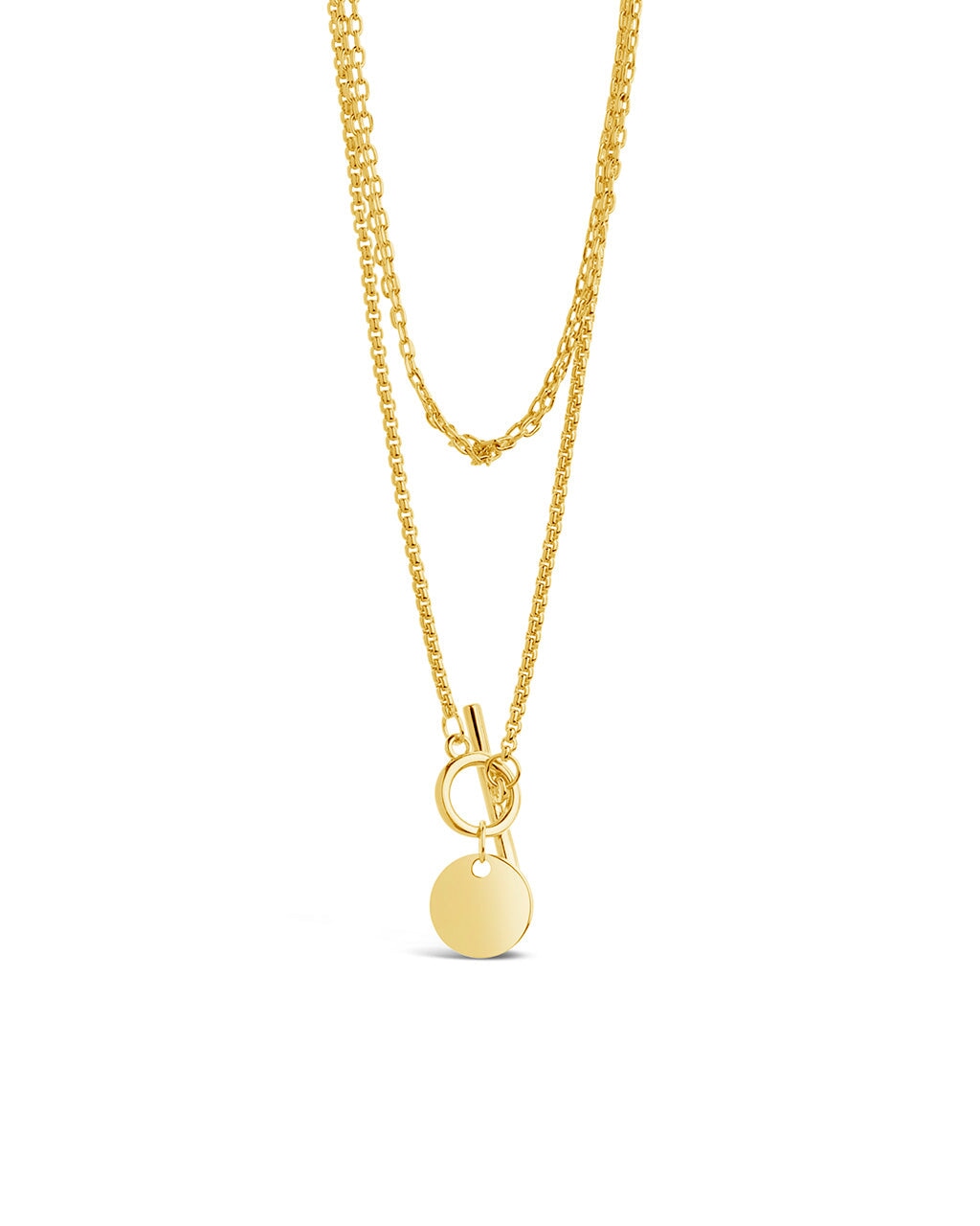 Larisa Layered Chain Toggle Necklace for Women - Elegant Gold Layered Necklace Jewelry Gift for Her - Perfect for Date Night, Office Wear & Special Occasions