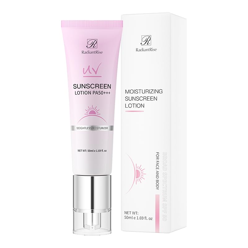 Oil-Free Facial Sunscreen for Women SPF 50 PA+++ | 1.69 fl oz | Lightweight Moisturizer with Hyaluronic Acid | Non-Greasy, Non-White Cast | Perfect Under Makeup | Travel & Summer Essential | Daily UV Protection for Beach, Pool & Outdoor Activities