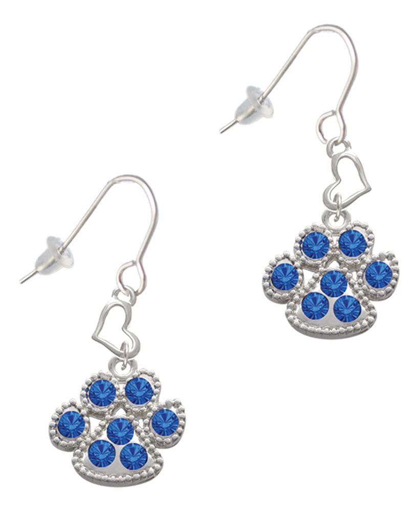 Sparkling Silver Paw & Heart Earrings - Cute French Jewelry for Daily Wear