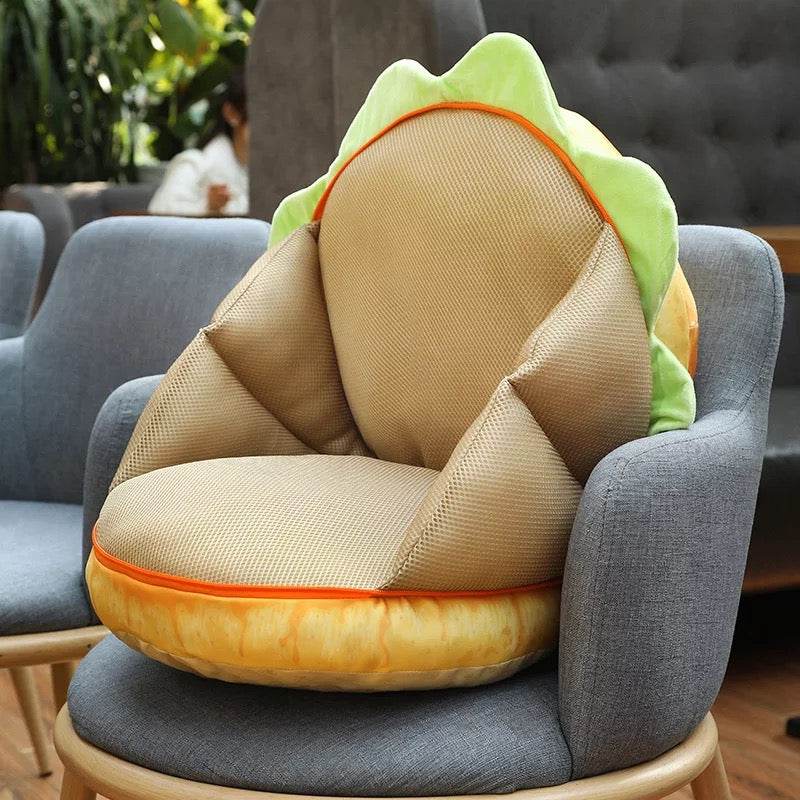 Hamburgerly: Soft Plush Cushion for Home Decor, Sofa, Bed & Office | Comfortable & Stylish Pillow for Relaxation
