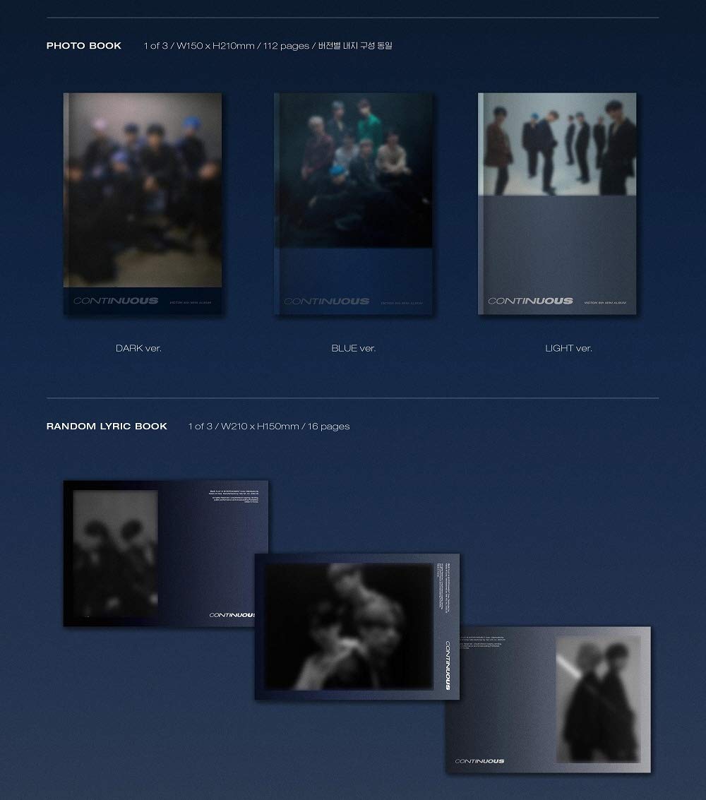 VICTON - Continuous (6th Mini Album) with Extra Photocards Set (Random Version) | K-Pop Collectible for Fans, Gift Idea, Music Lovers