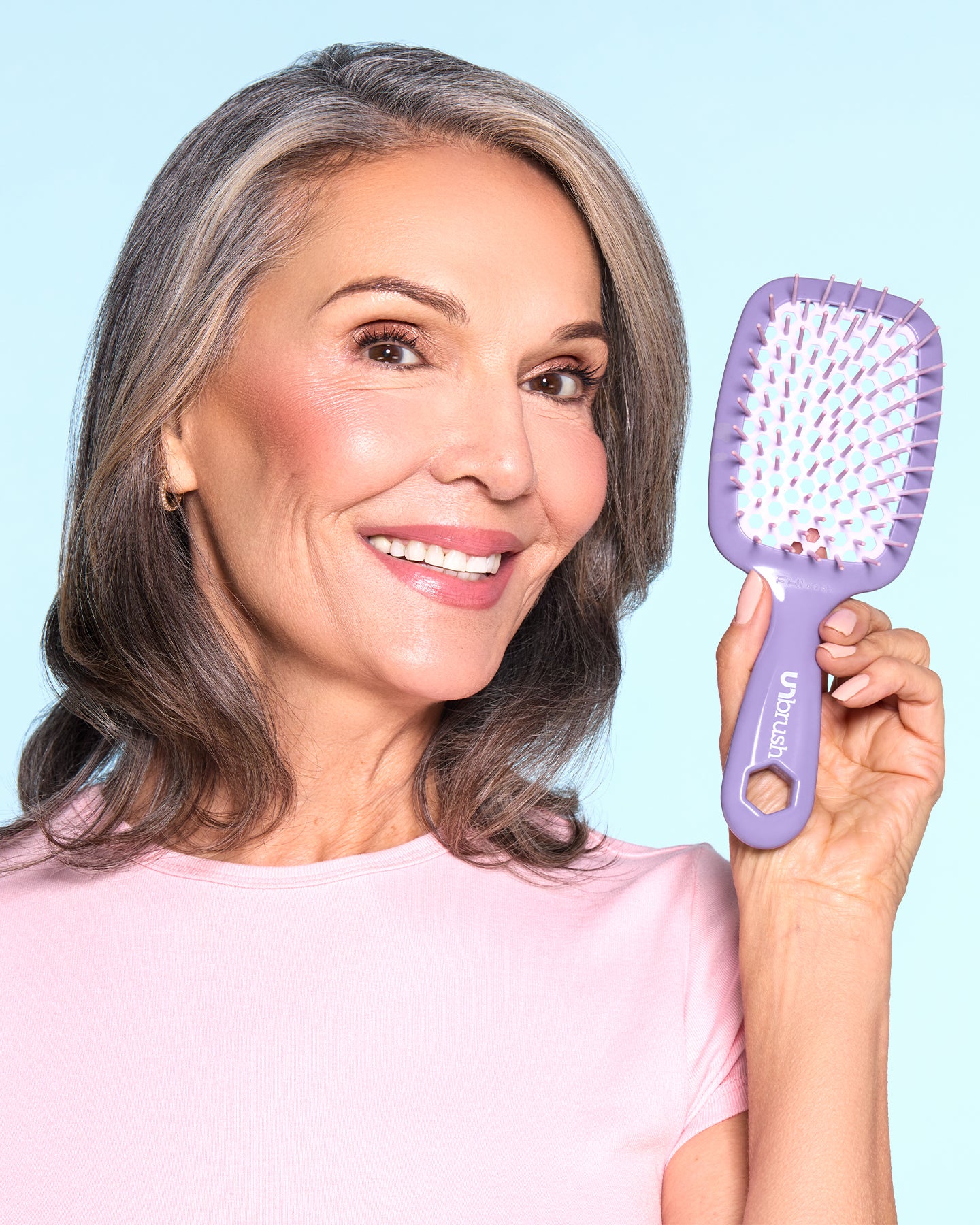UNbrush Detangling Hair Brush for Wet & Dry Hair - Pain-Free Knot Remover, Gentle on Scalp (Lavender) - Perfect for Curly, Straight & Thick Hair at Home or Travel