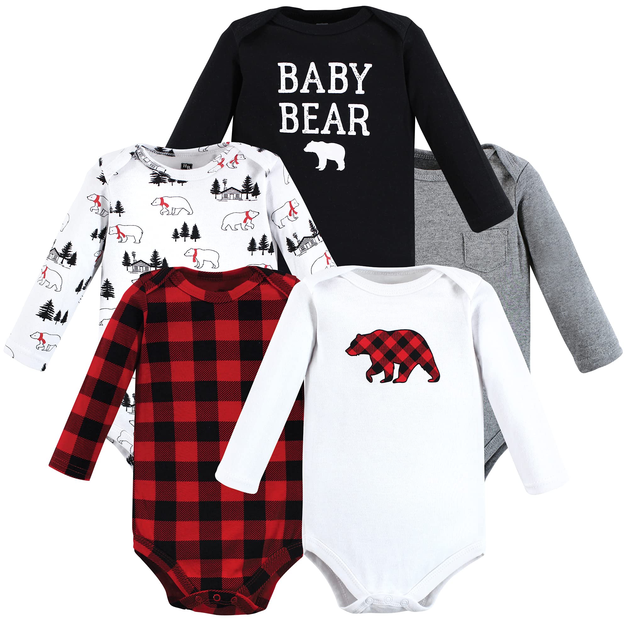Hudson Baby Cotton Bodysuits - Soft Unisex Long-Sleeve for Newborns & Infants