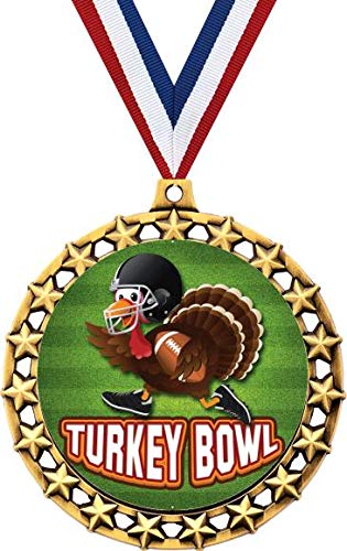 2.5 Inch Galaxy Star Turkey Bowl Medal - Premium Turkey Awards for Thanksgiving Games, Sports Events & Fun Competitions - Perfect for Prizes, Trophies & Holiday Celebrations