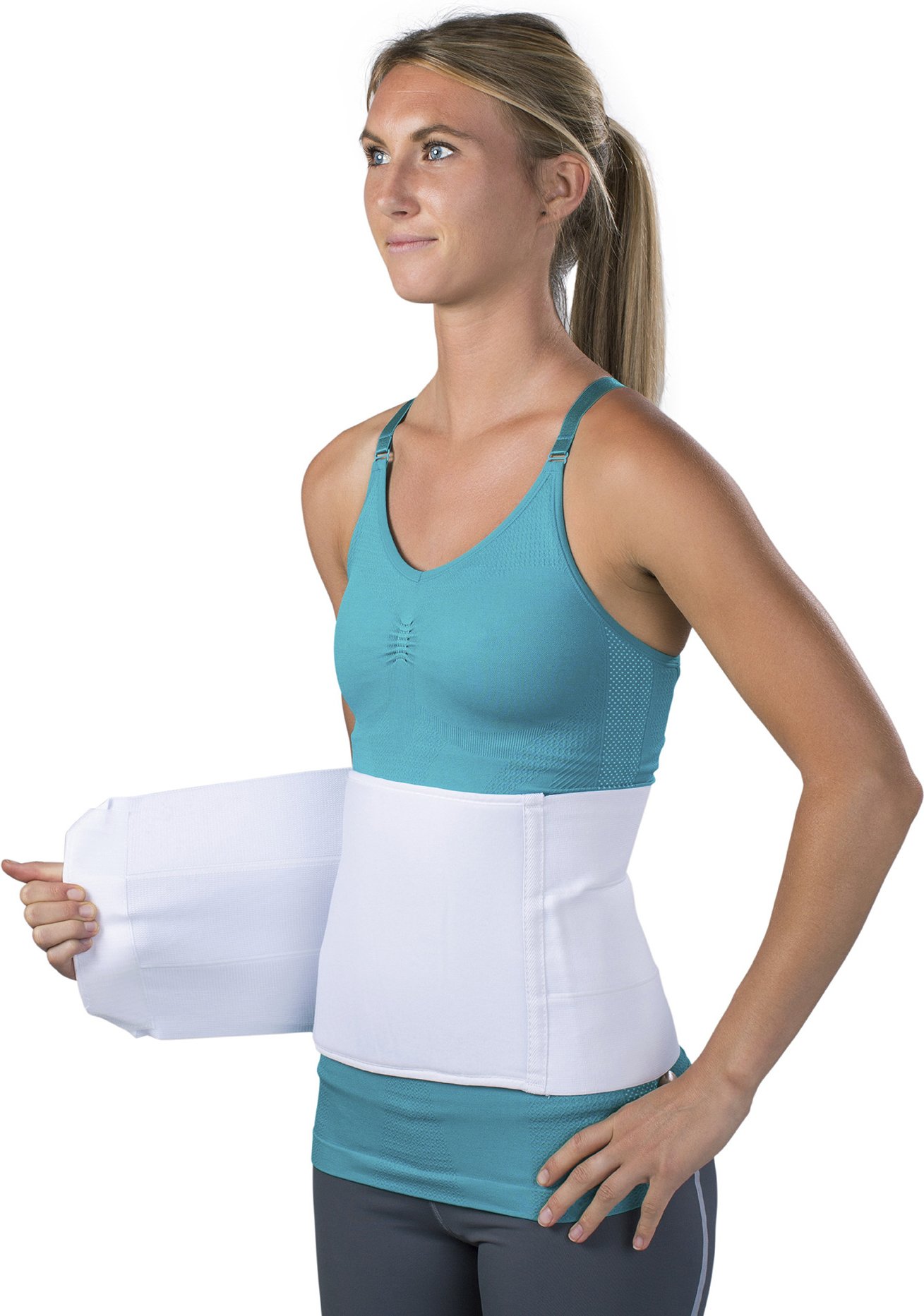 DonJoy Premium 9-Inch 3-Panel Elastic Abdominal Binder for Post-Surgery Recovery & Hernia Support - Comfortable Medical Belt for Men & Women