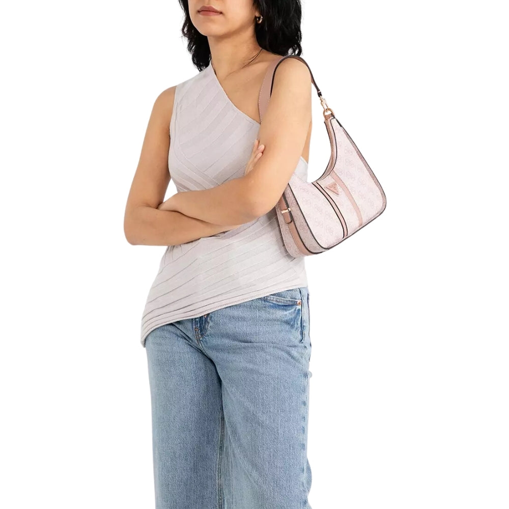 Dusty Rose Noreen Top Zip Shoulder Bag for Women - Elegant Crossbody Purse with Secure Zipper Closure - Perfect for Work, Travel & Everyday Use