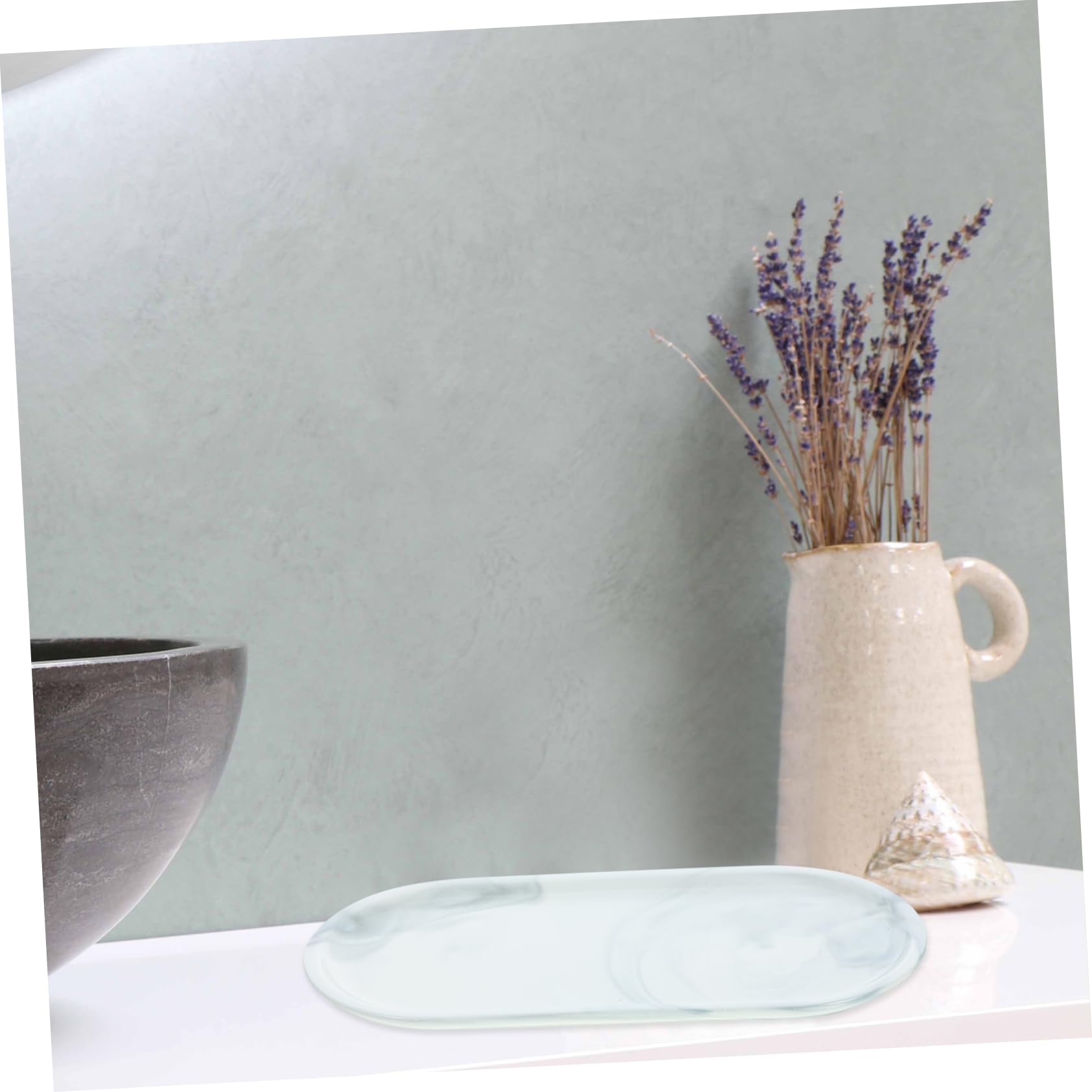 Cabilock Ceramic Jewelry Tray for Bathroom - Elegant Storage Plate for Rings, Watches & Accessories | Perfect for Vanity, Countertop & Bathroom Organization