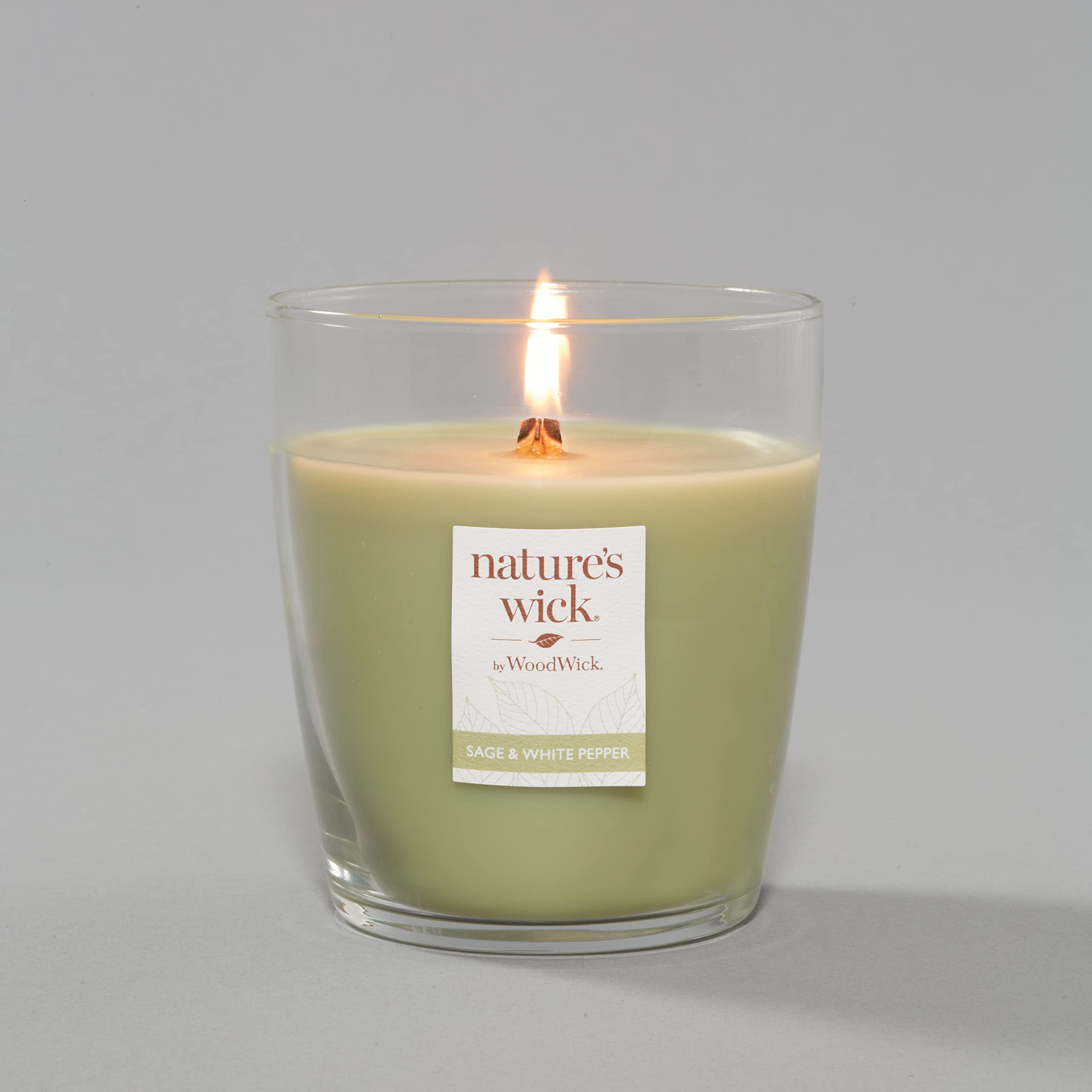 Nature's Wick Sage & White Pepper Scented Candle - 10oz Aromatherapy Soy Wax Candle for Relaxation, Meditation & Home Decor