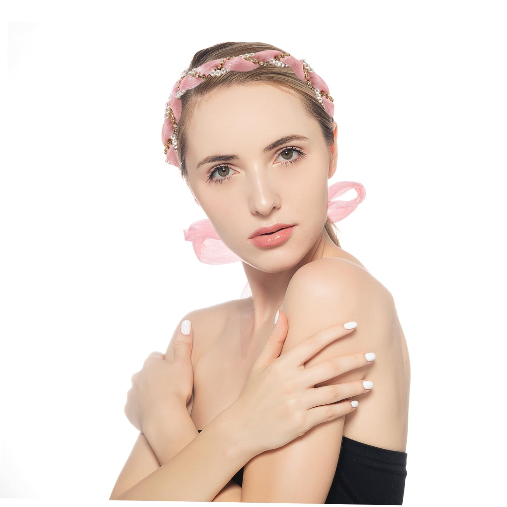 FRCOLOR 2 Pack Women's Hair Accessories Set - Bow Headbands & Pearl Hair Clips for Women & Girls, Perfect for Face Washing, Bridal, Party, and Everyday Use