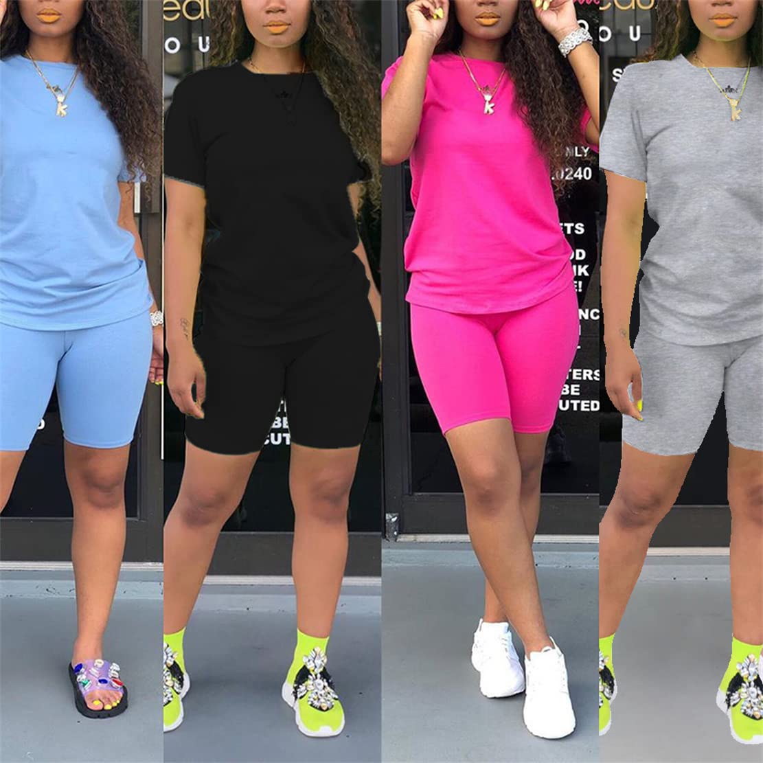 Women's 2-Piece Outfits Summer Short Sets - Lounge & Tracksuit Sweatsuits for Casual Wear, Vacation & Home Relaxation