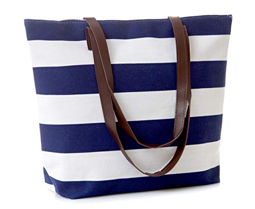 Leather Handle Navy Blue