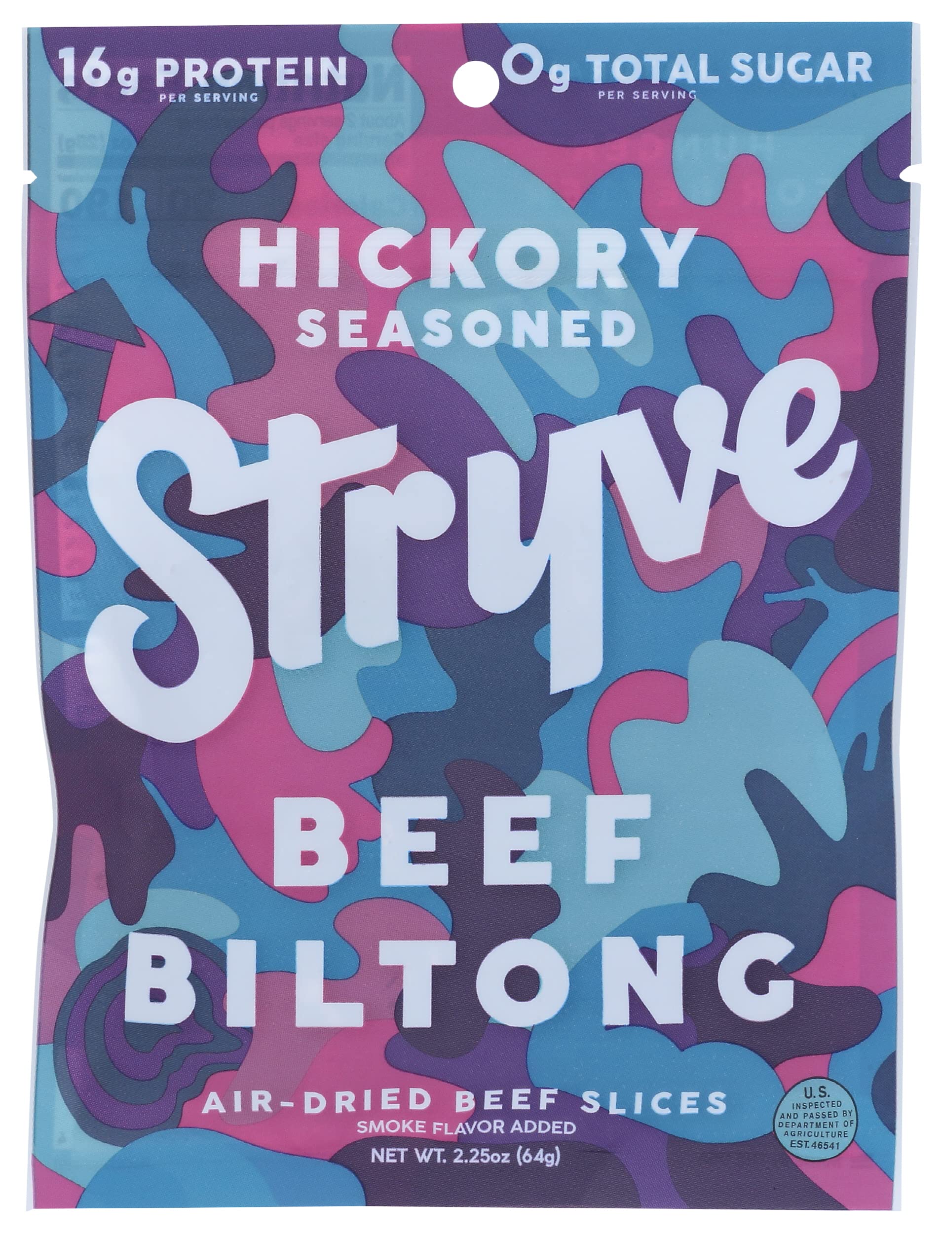 Stryve Protein Snacks - Gourmet Smoked Beef Biltong, 2.25 Oz (Pack of 12) | High Protein Keto Snacks for Hiking, Camping & Office | Gluten-Free, Low Carb, Paleo-Friendly Jerky