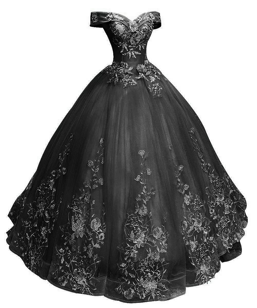 Elegant Off Shoulder Quinceanera Dresses for Women - Applique Lace Princess Long Formal Evening Gowns | Perfect for Prom, Ball, Party & Special Occasions 2023