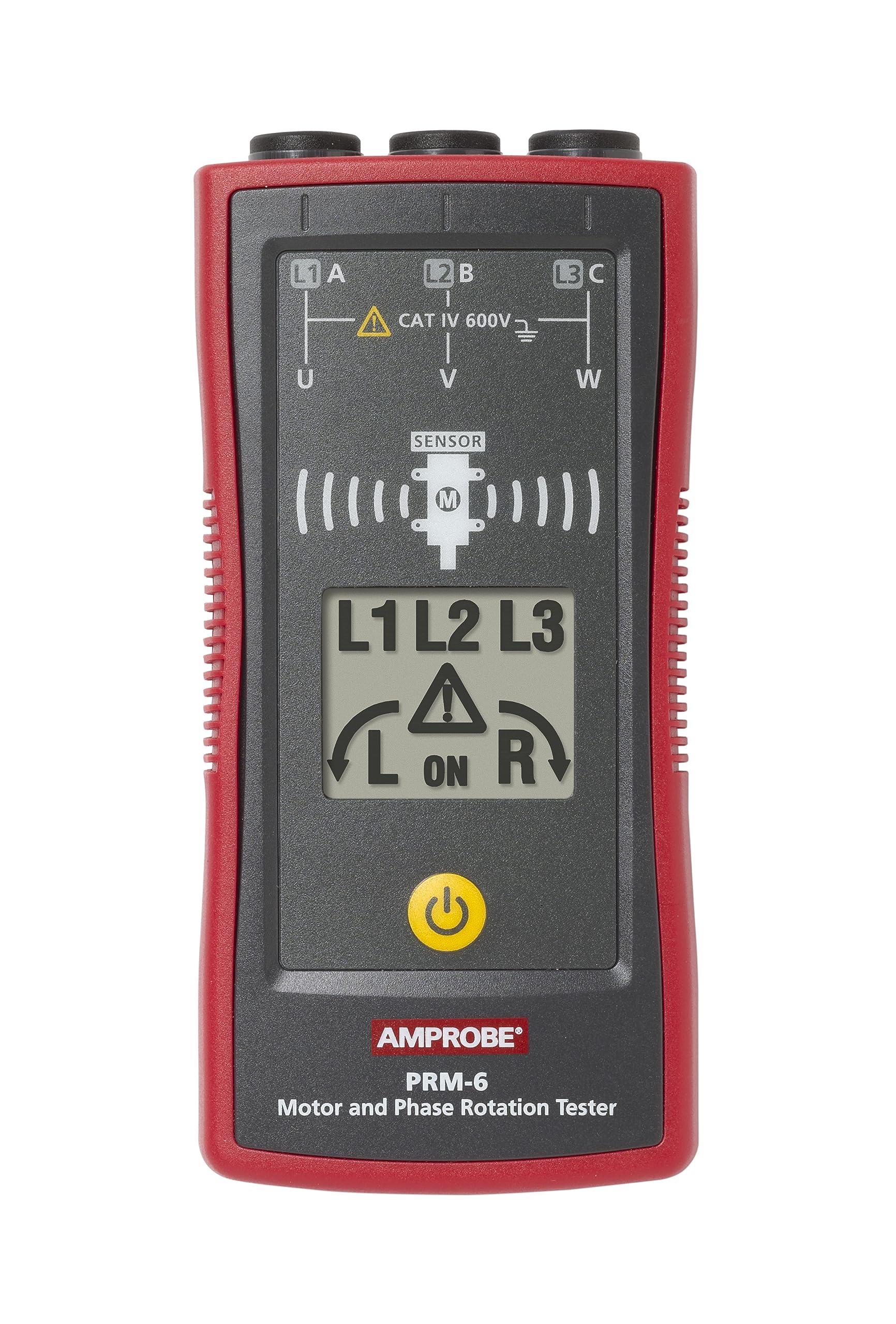 Amprobe PRM-6 Phase Rotation Tester - 3-Phase Motor Rotation Detector for HVAC, Industrial Equipment & Electrical Maintenance | Professional Electrician Tool