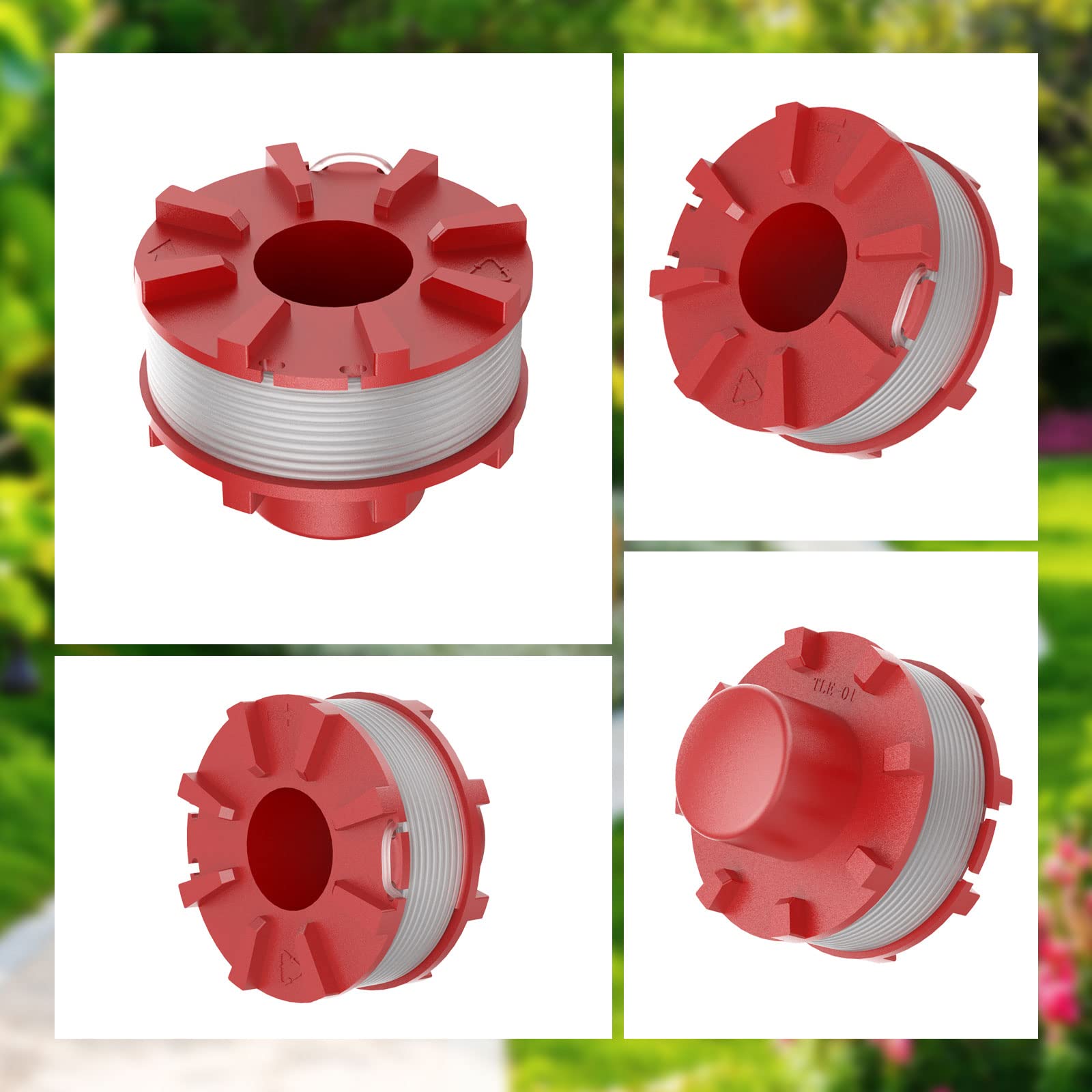 5 Pack Replacement Trimmer Line Spools for EIN-hell GE-CT 36/30 Li E Solo AGILLO 36/255 BL AGILLO 18/200 - 2mm Diameter 8m Length - Compatible with Grass Trimmers & Lawn Edgers - Perfect for Yard Maintenance & Landscaping