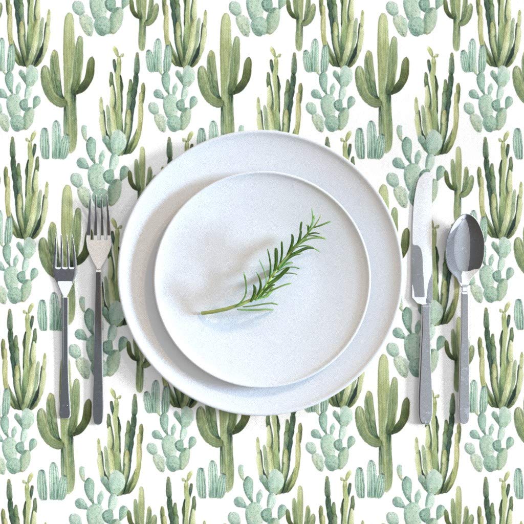 Custom Printed Spoonflower Cotton Sateen Tablecloth 70