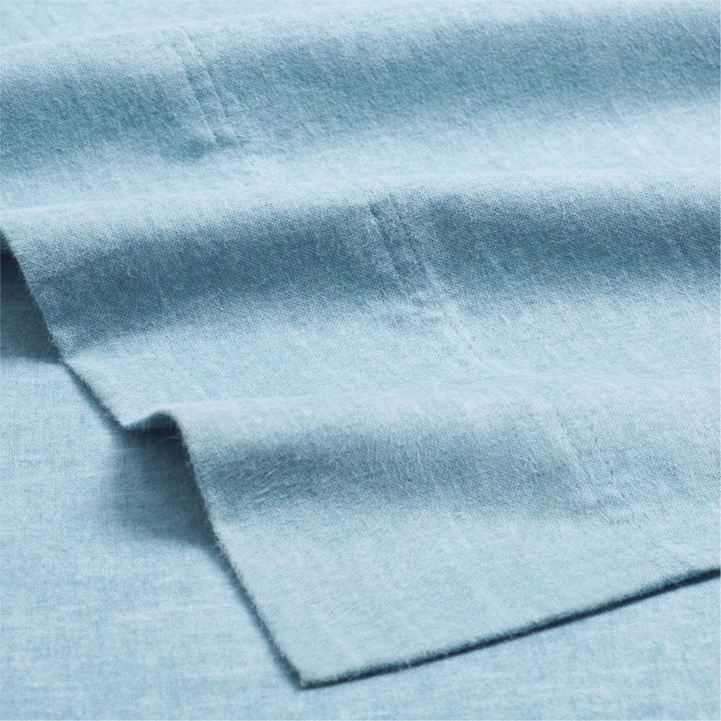Premium Melange Flannel Cotton Two-Toned Brushed Deep Pocket Sheet Set - Ultra Soft & Cozy for Winter Nights, Perfect for Bedroom Comfort & Warmth