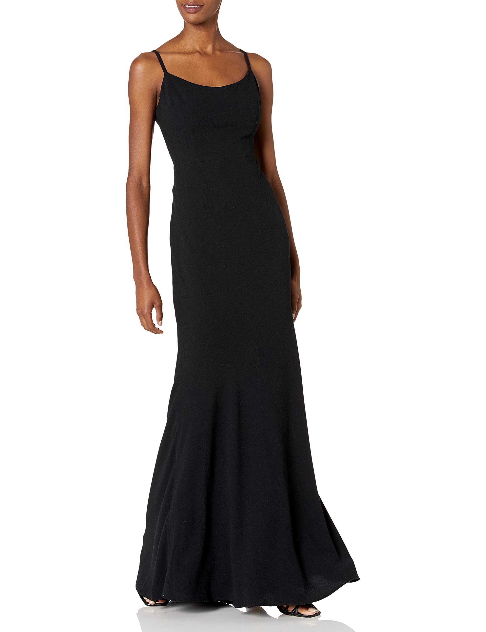 Dress the Population Women's Jodi Sleeveless Solid Stretch Long Gown Dress - Elegant Evening Gown for Weddings, Parties & Formal Events