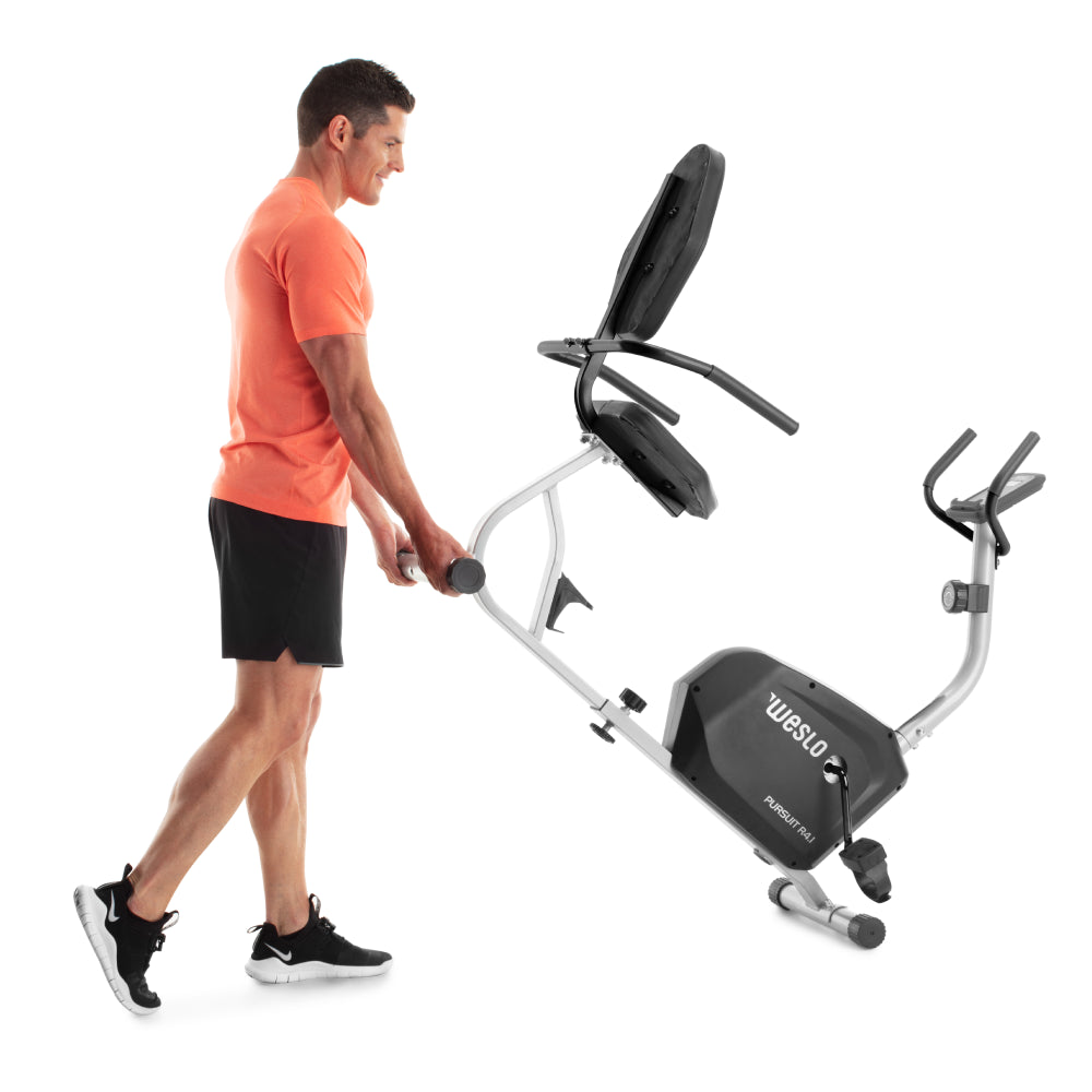 Weslo Pursuit R 4.1 Recumbent Exercise Bike for Home Gym - Low Impact Workout Machine with Comfortable Seat & LCD Display - Perfect for Seniors, Physical Therapy & Indoor Cycling Training
