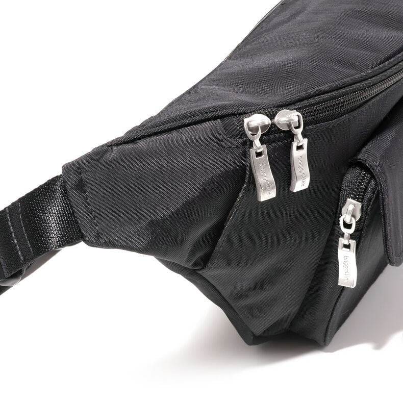 Baggallini Modern Everywhere Belt Bag Sling - Adjustable Waist Strap (28-32.5 Inches) - Hands-Free Crossbody Bag for Travel, Shopping & Outdoor Activities