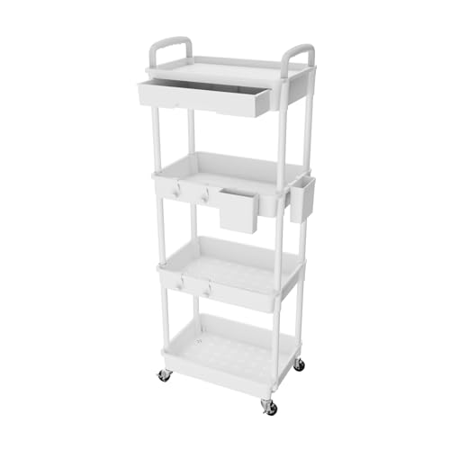 White 4 Tier With Drawer